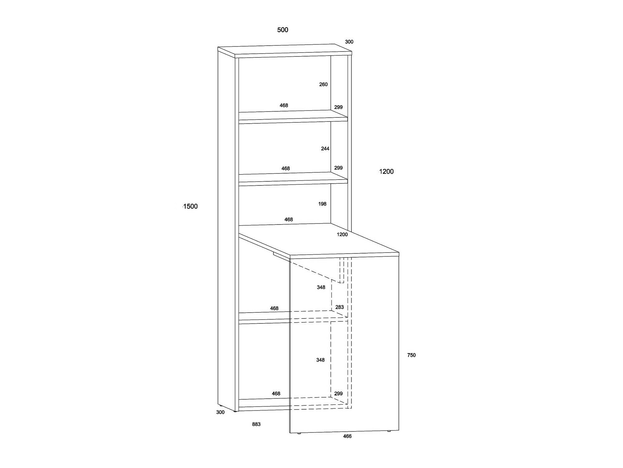 Письменный cтол Buffalo 111 (Artisan дуб)