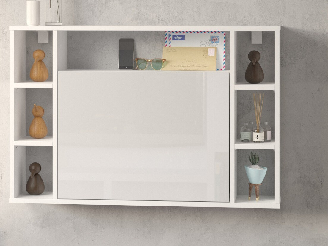 Письменный cтол Buffalo 129 (Белый + Глянцевый белый)