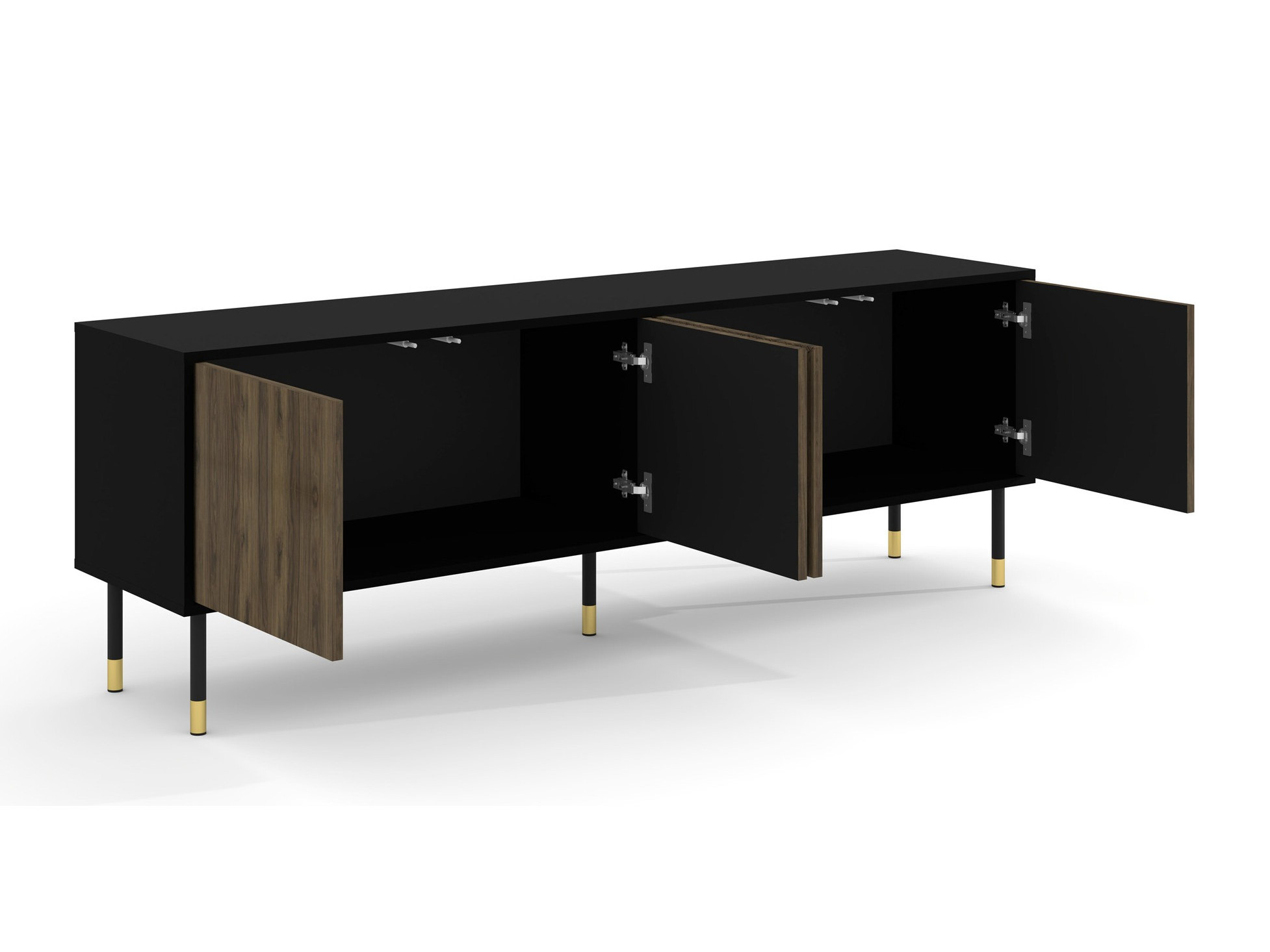 TV galds Teopha 100 (Melns + Riekstkoks)