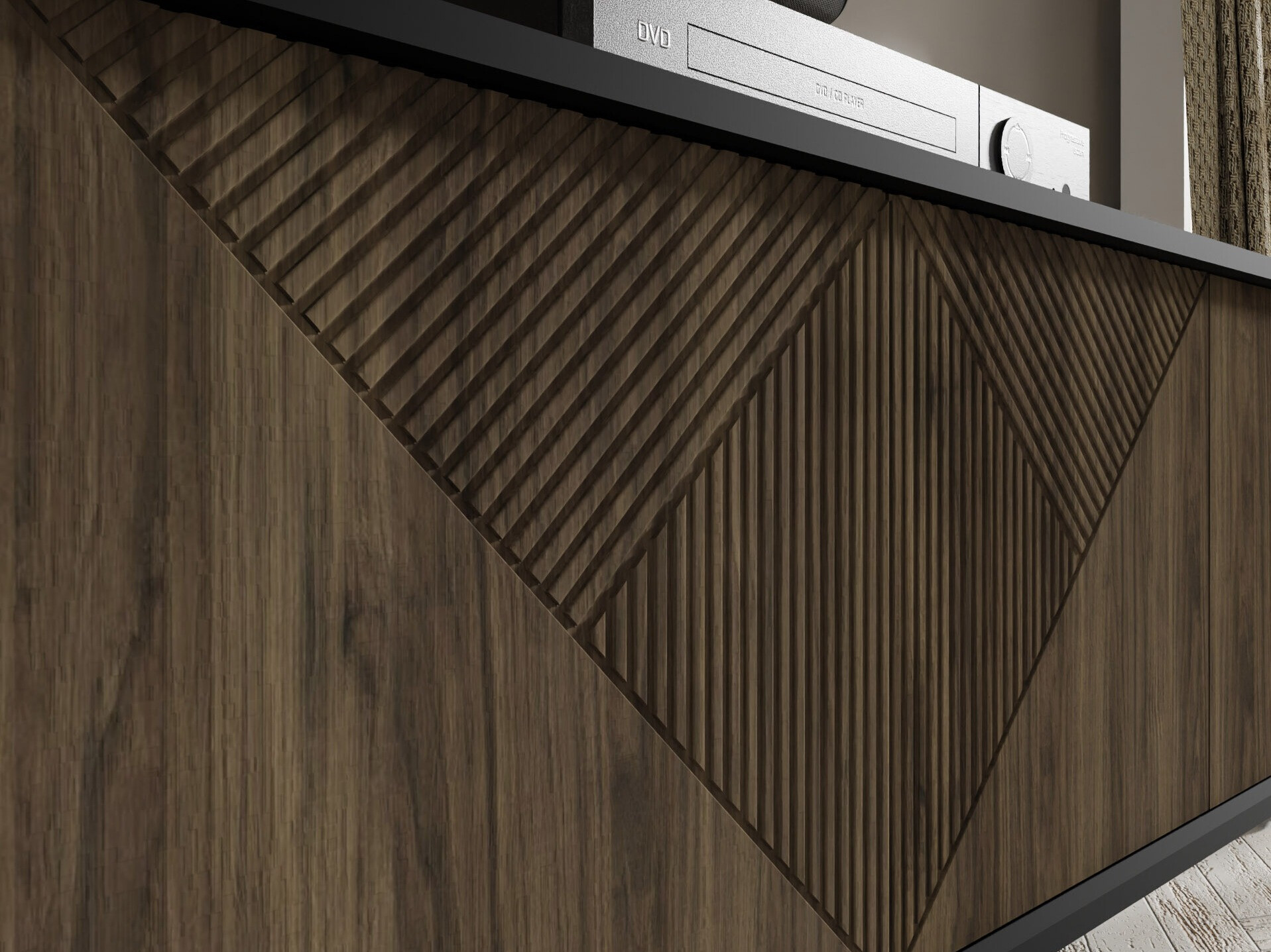 TV galds Teopha 100 (Melns + Riekstkoks)