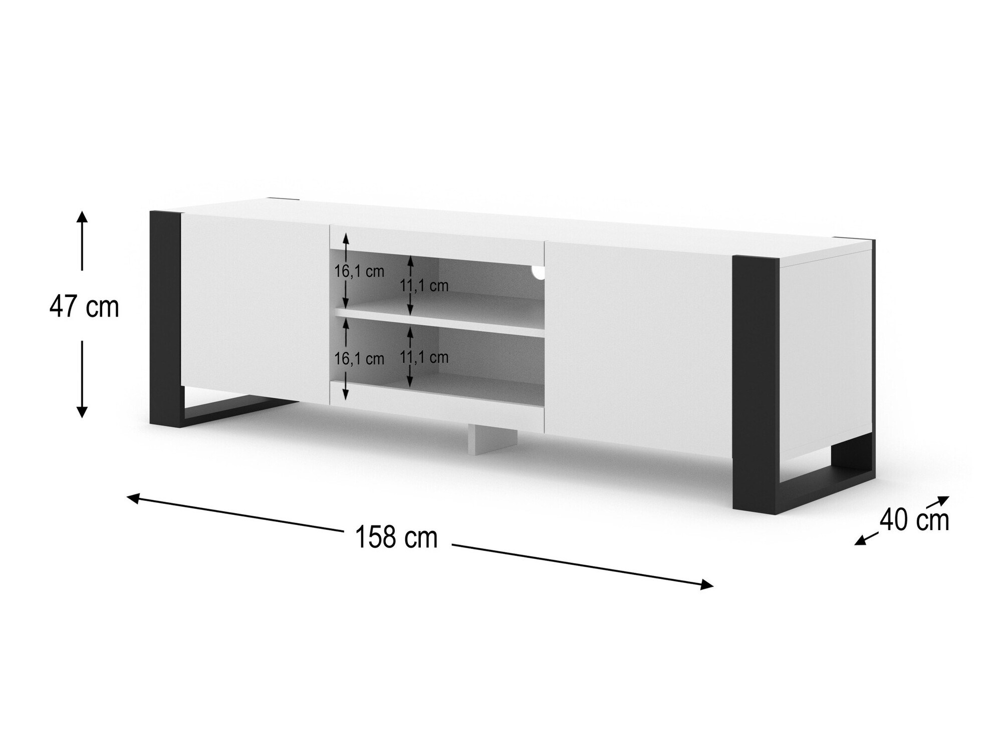 TV galds Tivtora 100 (Matēts balts)