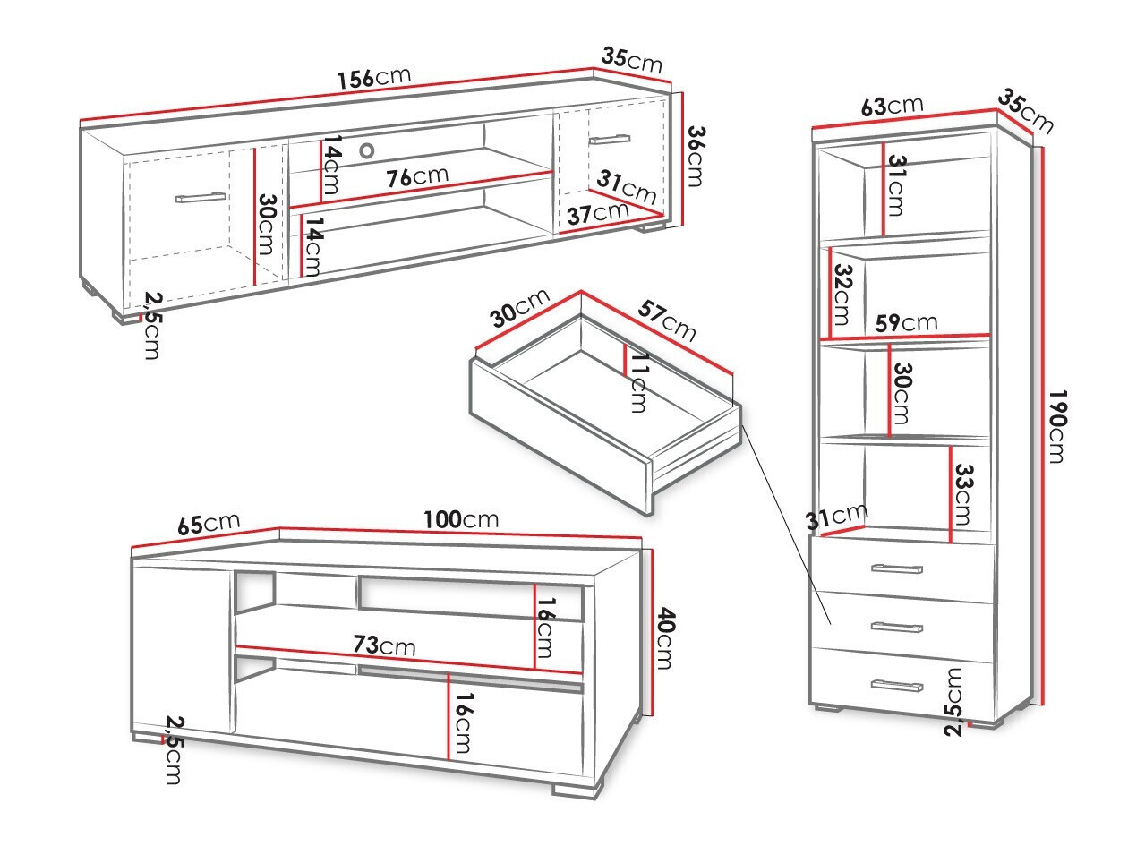 Viesistabas komplekts Comfivo Etrtale 107