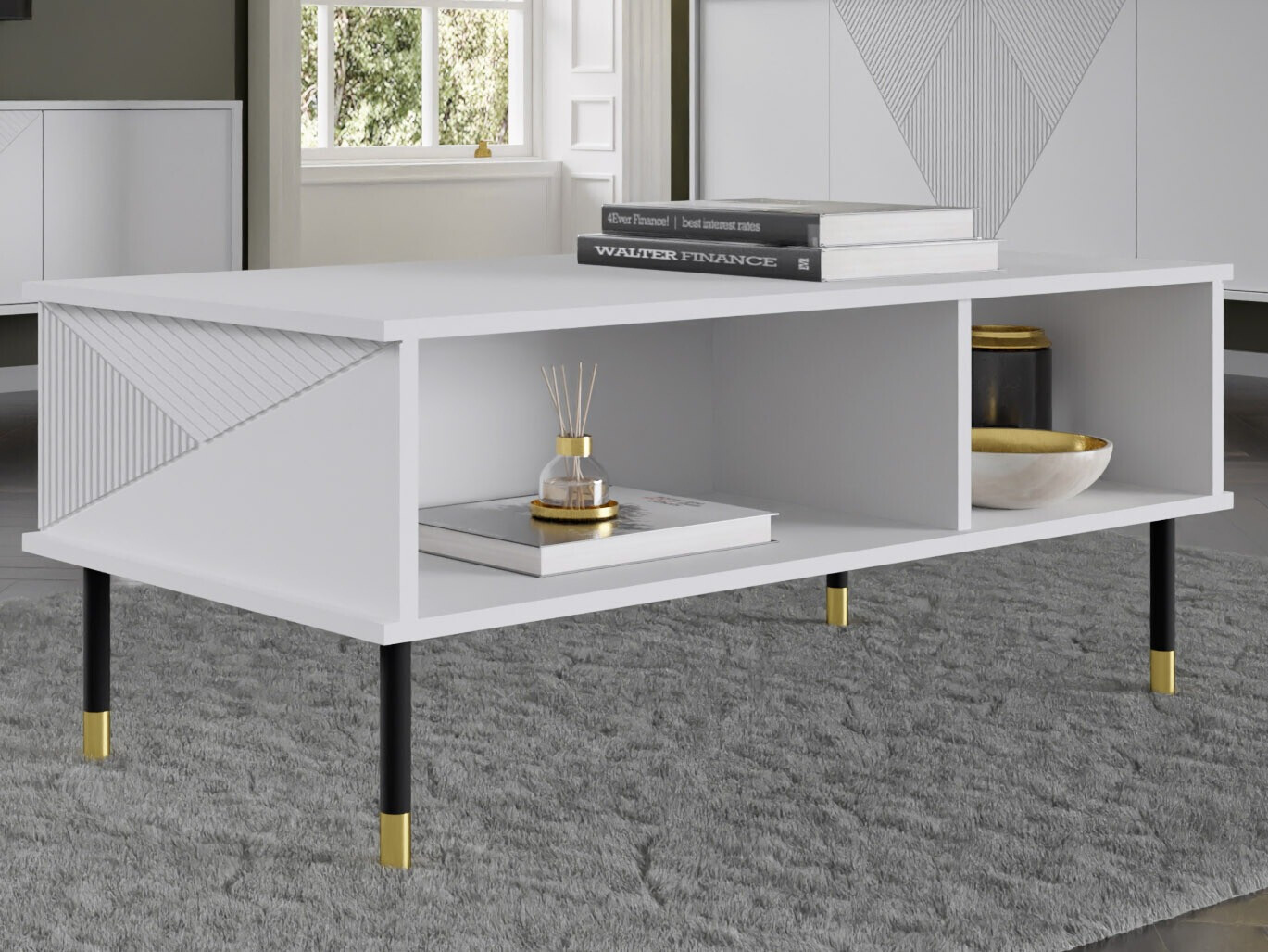 Žurnālu galdiņš Teopha 102 (Balts)