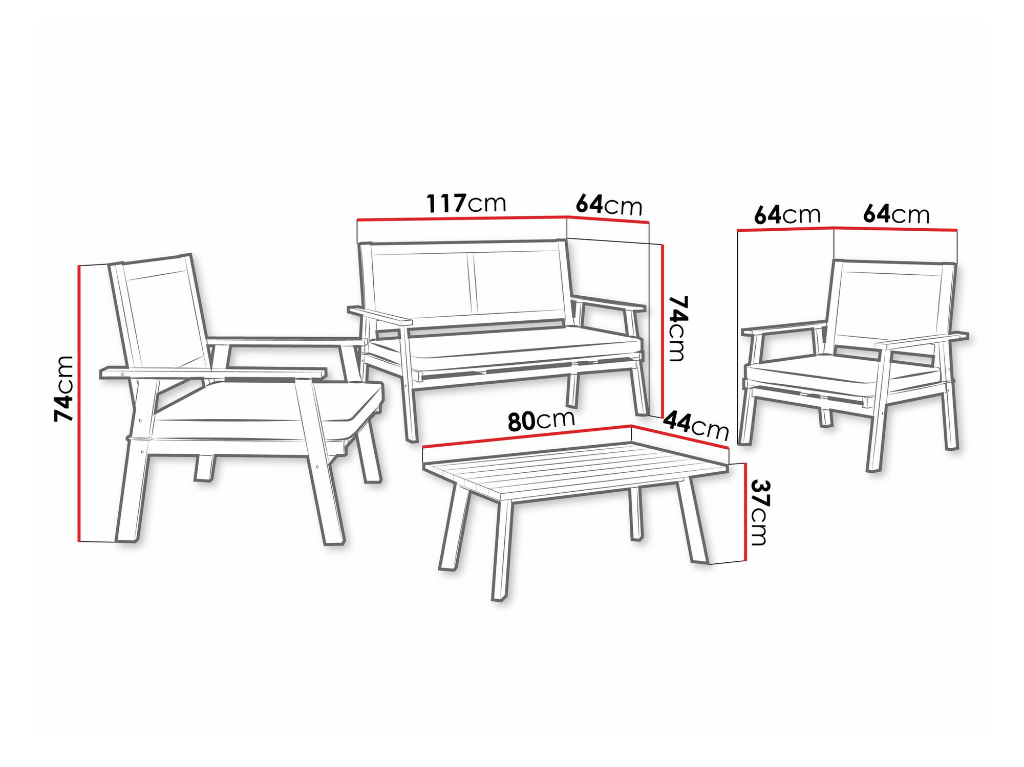 Dārza mēbeļu komplekts Richardson 123