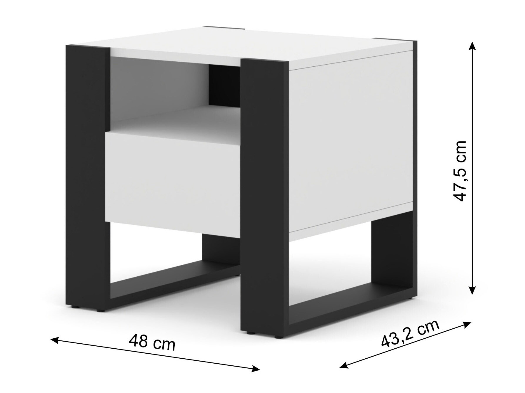 Прикроватная тумбочка Tivtora 105 (Матовый белый)
