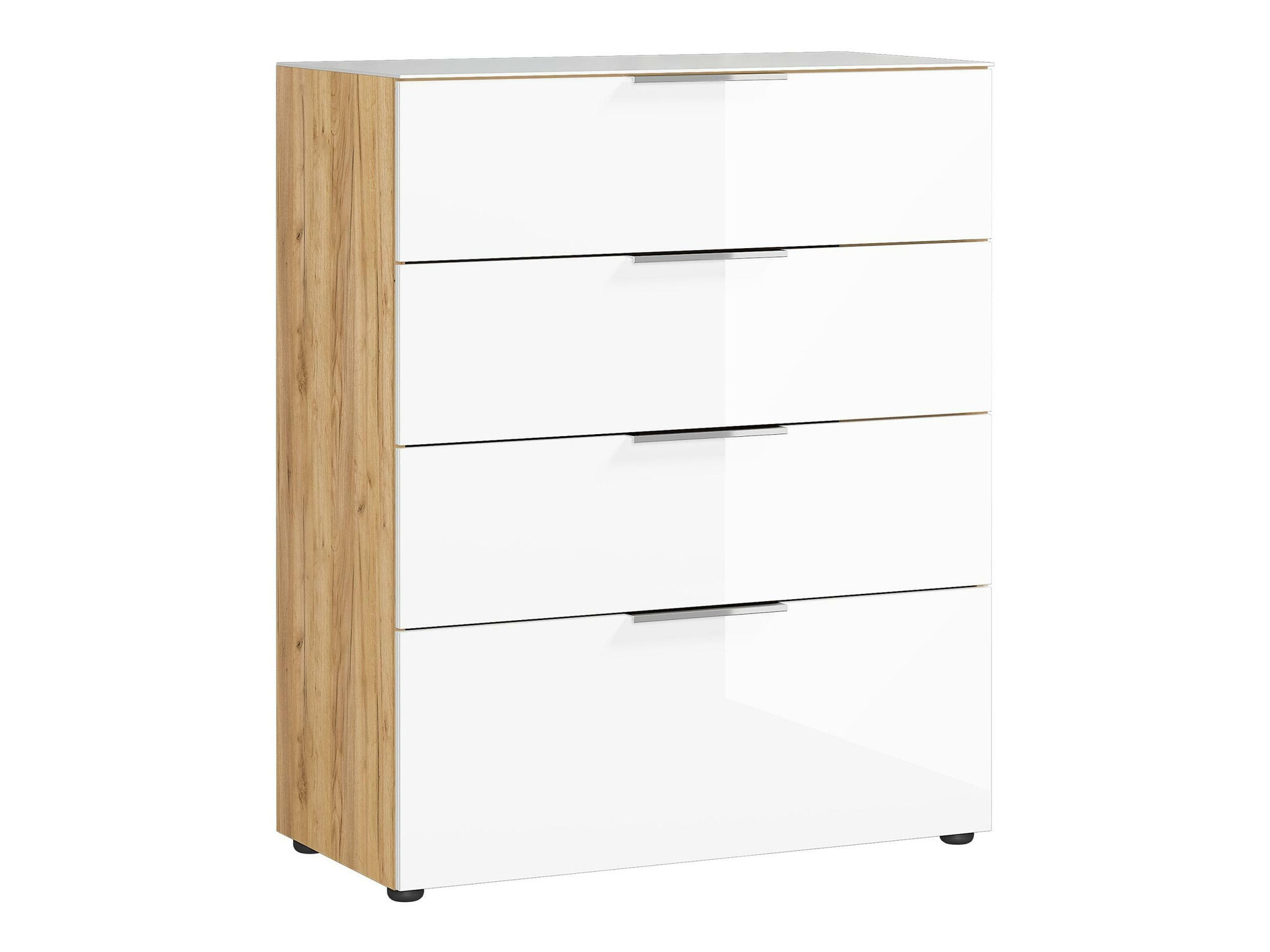 Kumode Sacramento 299 (Glancēts balts + Navarra ozols)