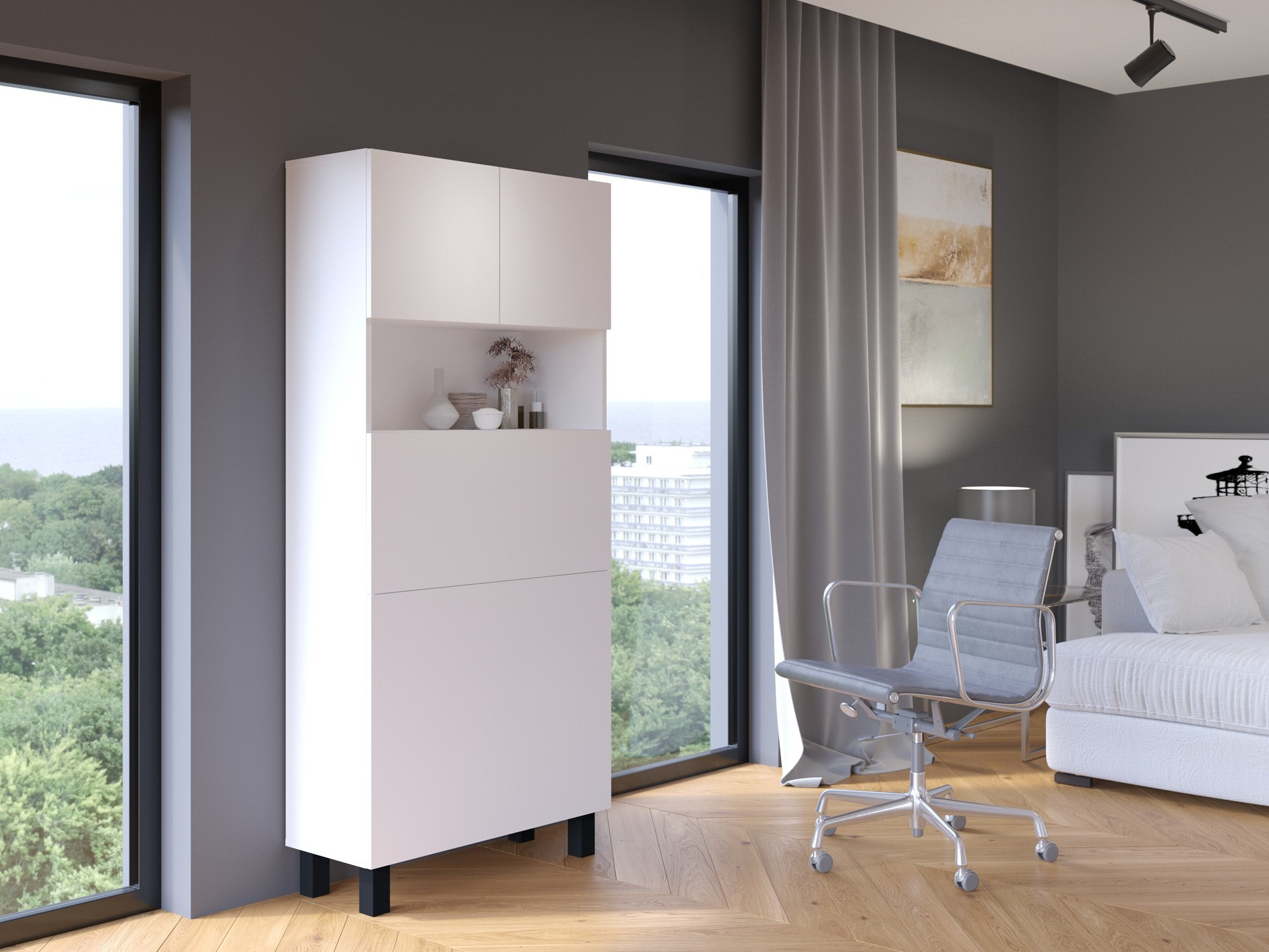 Plaukts Buffalo 145 (Matēts balts)