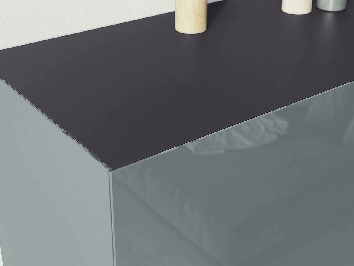 Шкафчик Sacramento 289 (Глянцевый серый + Графит)