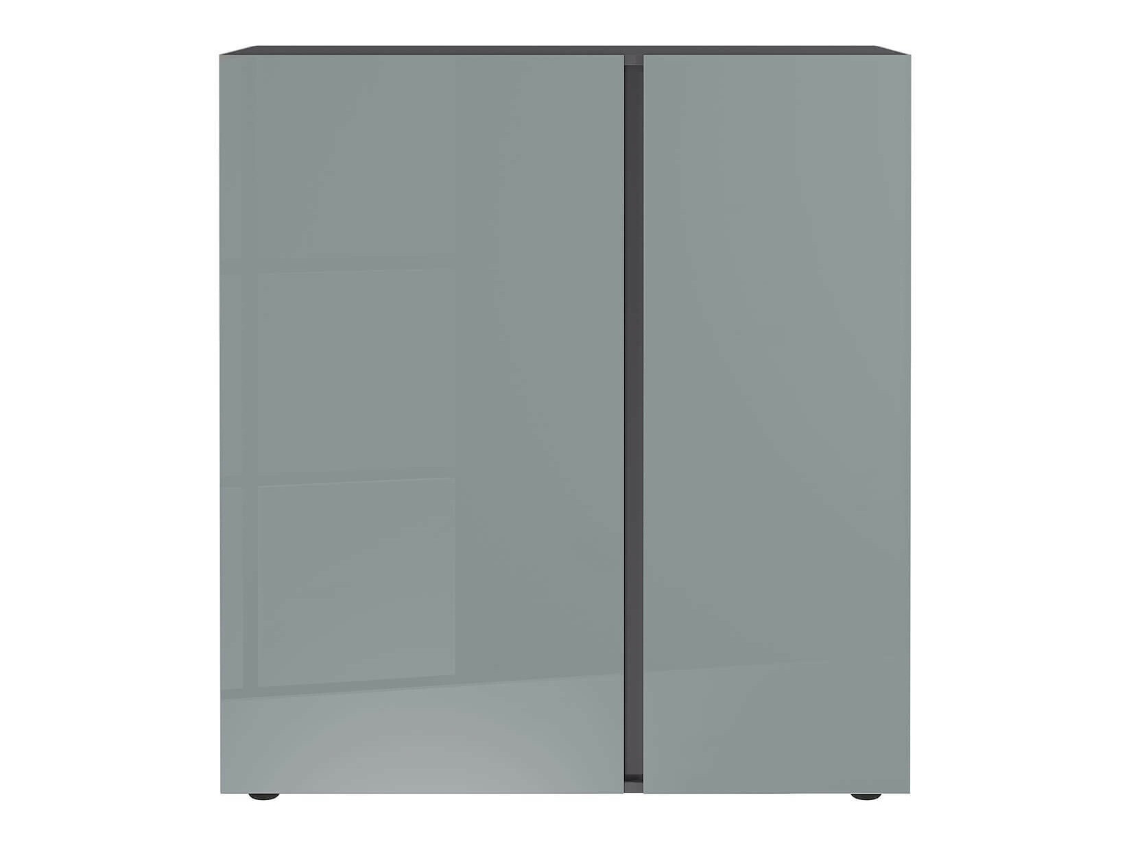 Skapis Sacramento 289 (Glancēts pelēks + Grafīts)