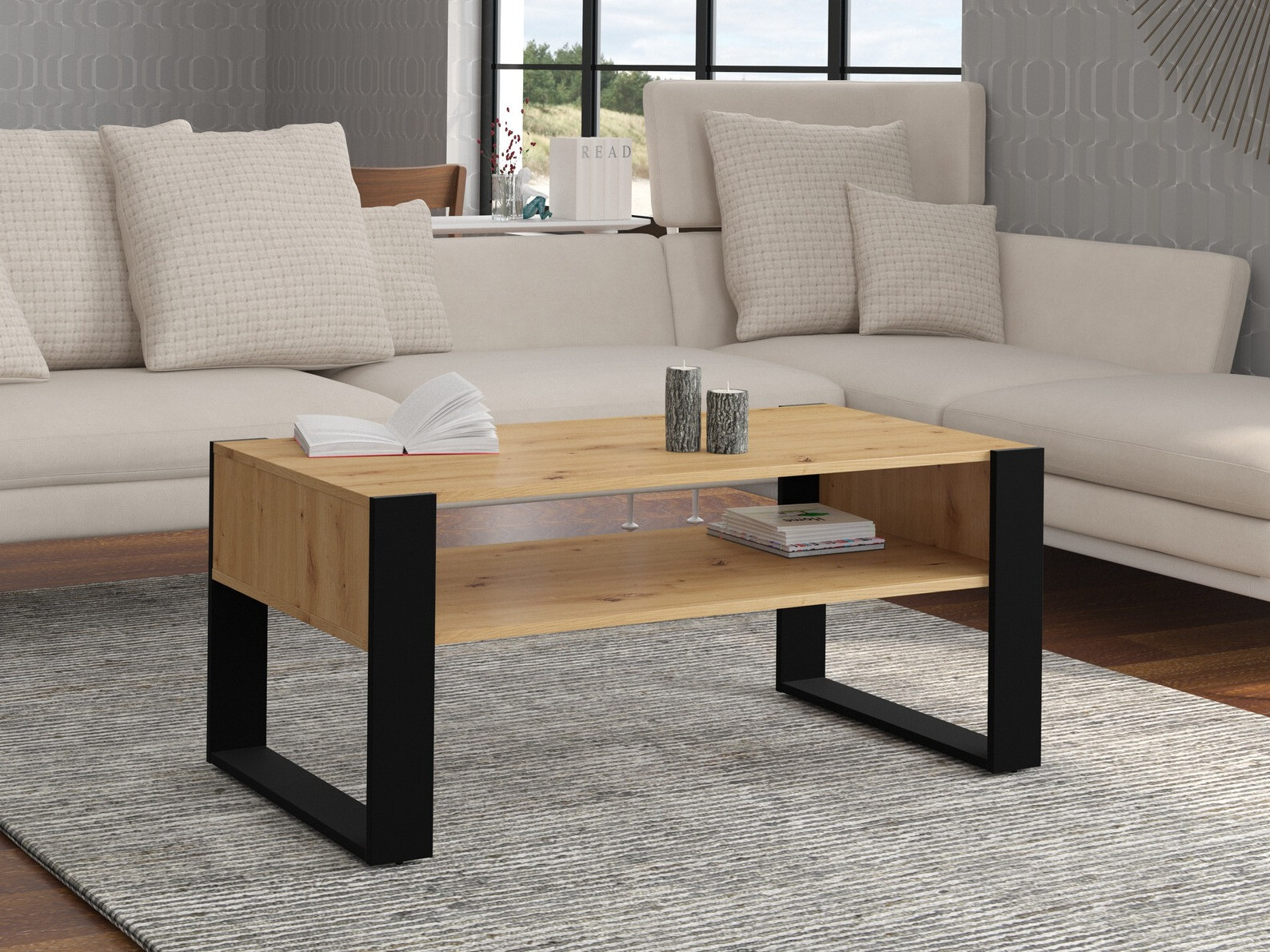 Žurnālu galdiņš Cordoro 107 (Artisan ozols)