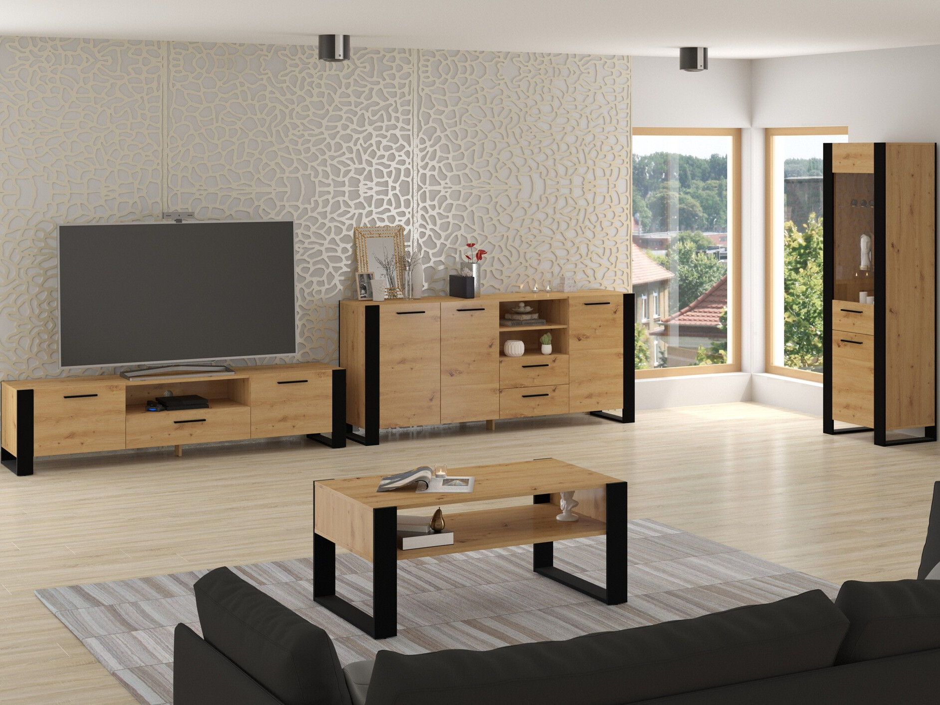 Žurnālu galdiņš Cordoro 107 (Artisan ozols)