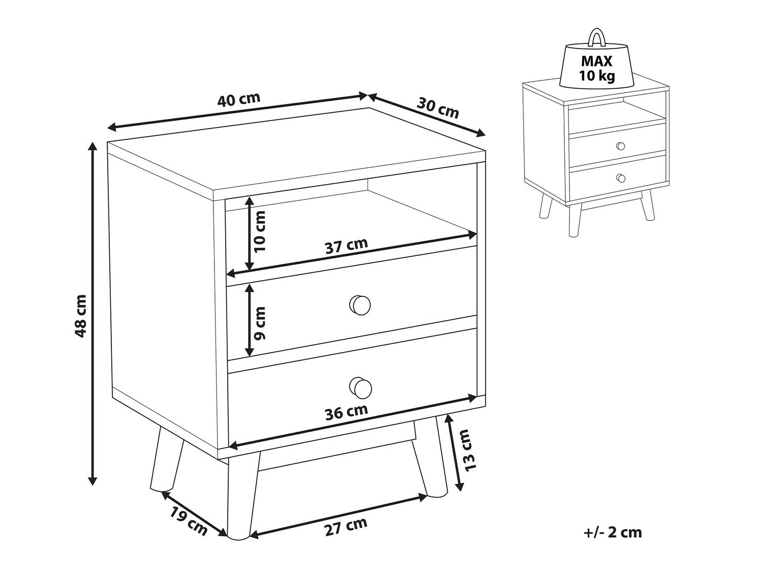 Прикроватная тумбочка Berwyn 614