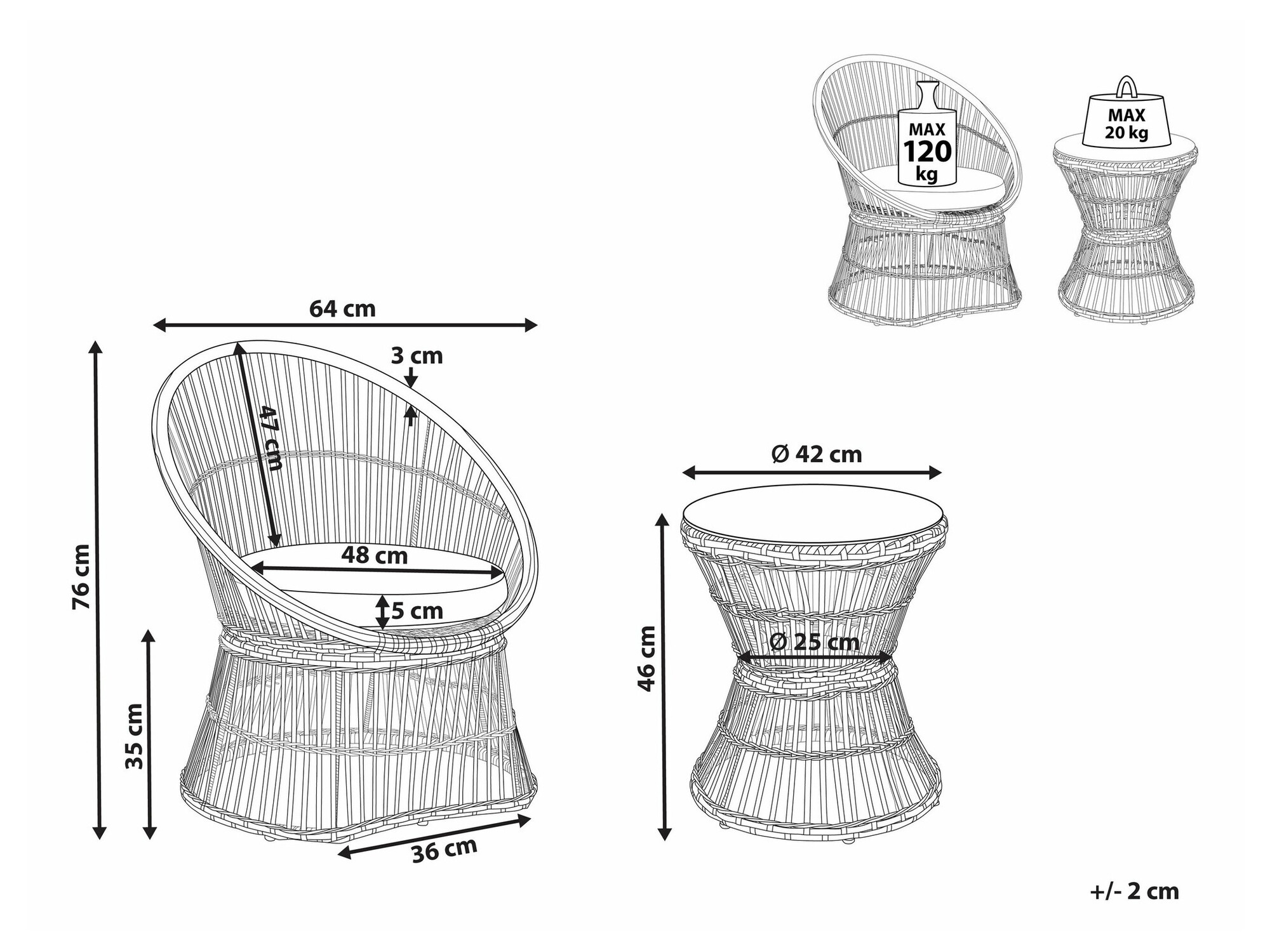 Садовый комплект Berwyn 1840 (Taupe)