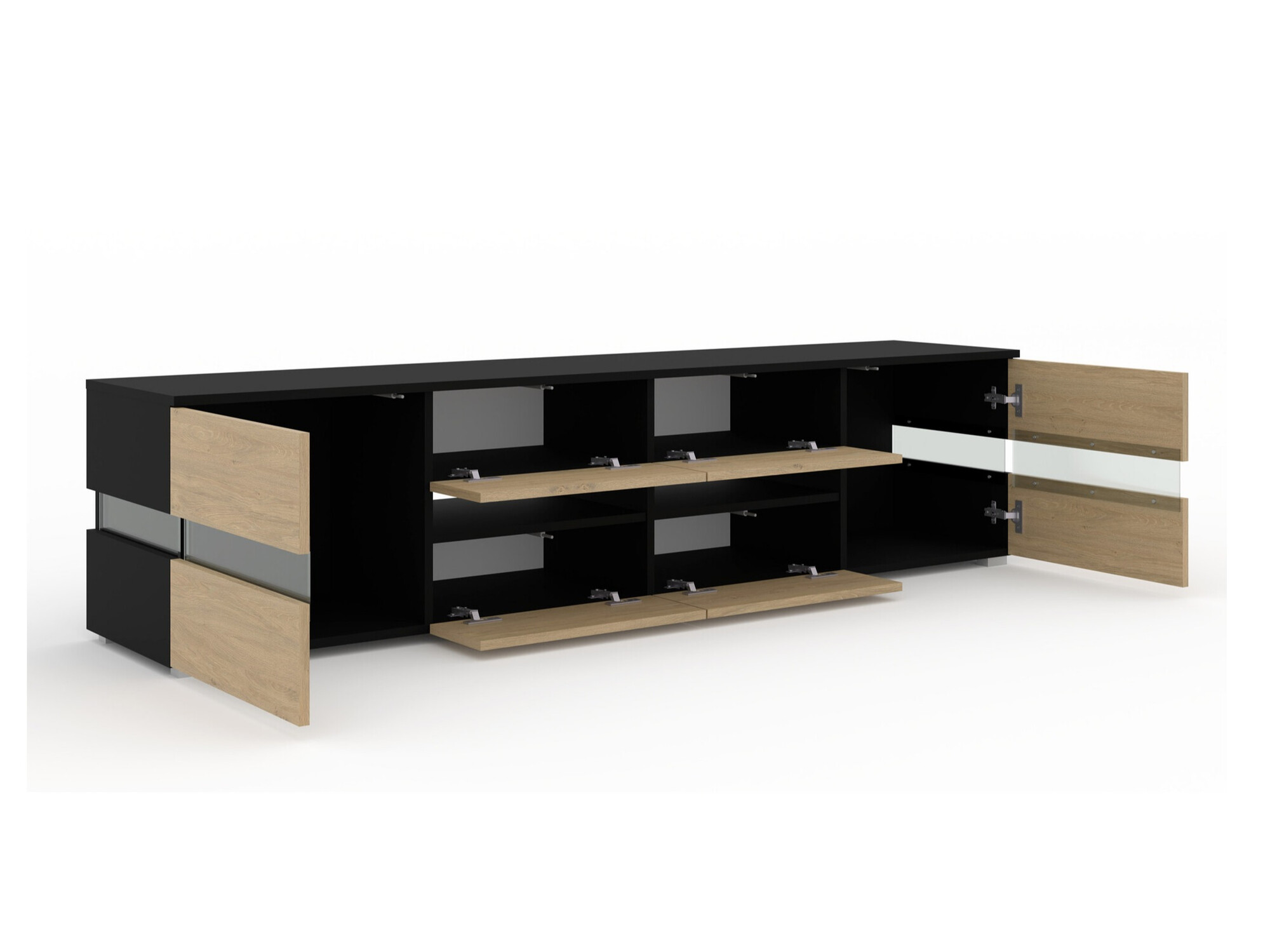 TV galds Buffalo 146 (Melns + Ozols)