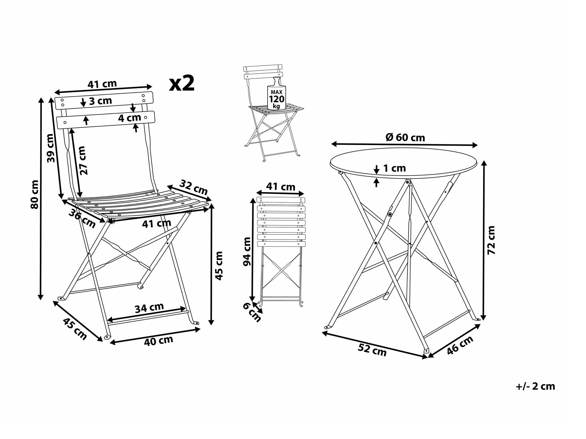 Balkona komplekts Berwyn 1841 (Gaiši zils)