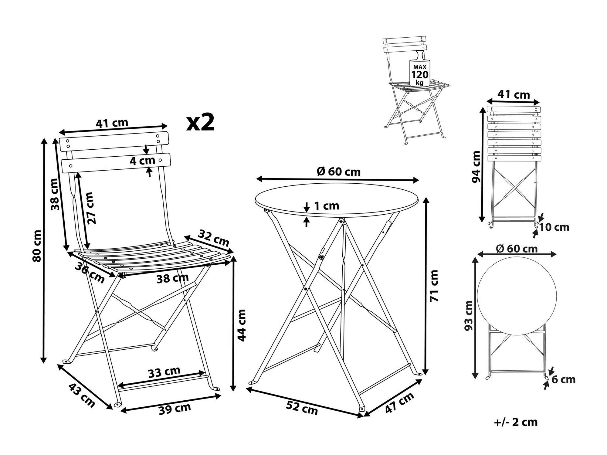 Balkona komplekts Berwyn 1841 (Sarkans)