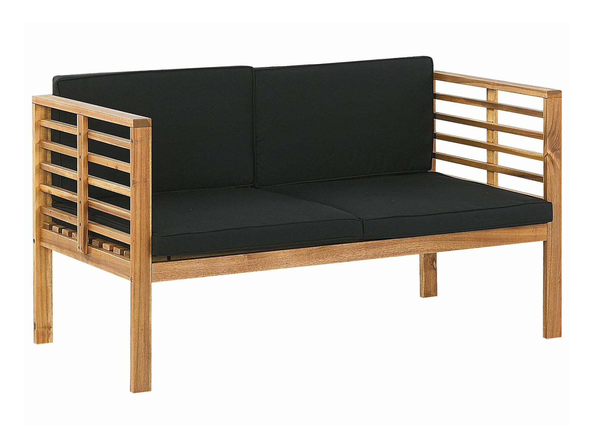 Dārza mēbeļu komplekts Berwyn 1847 (Melns + Gaišs koks)