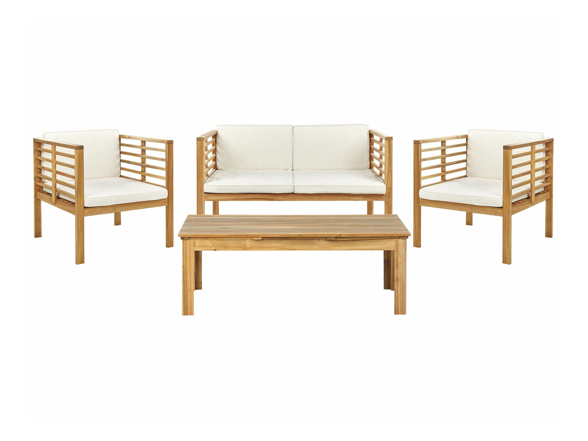 Садовый комплект Berwyn 1847 (Белый + Светлое дерево)