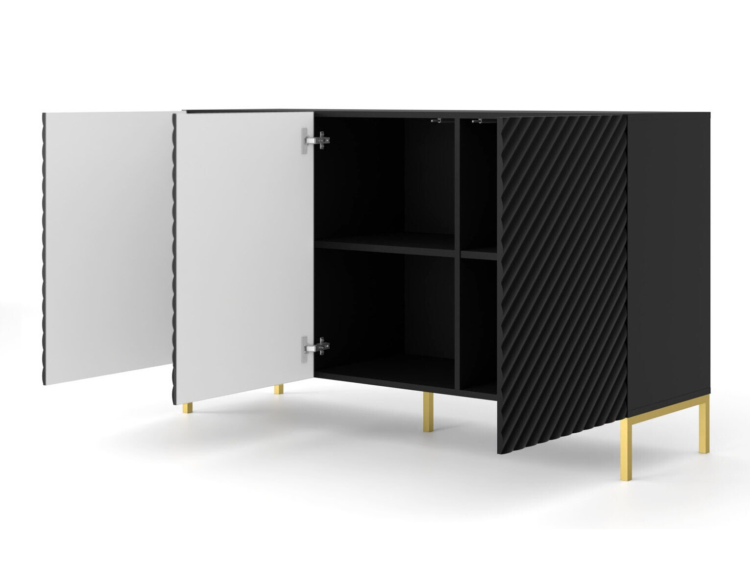 Skapis Fivremu 100 (Melns)