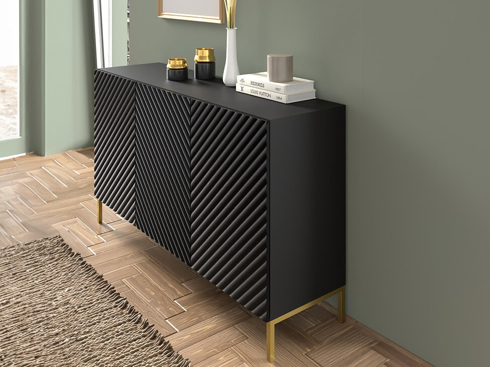 Skapis Fivremu 100 (Melns)