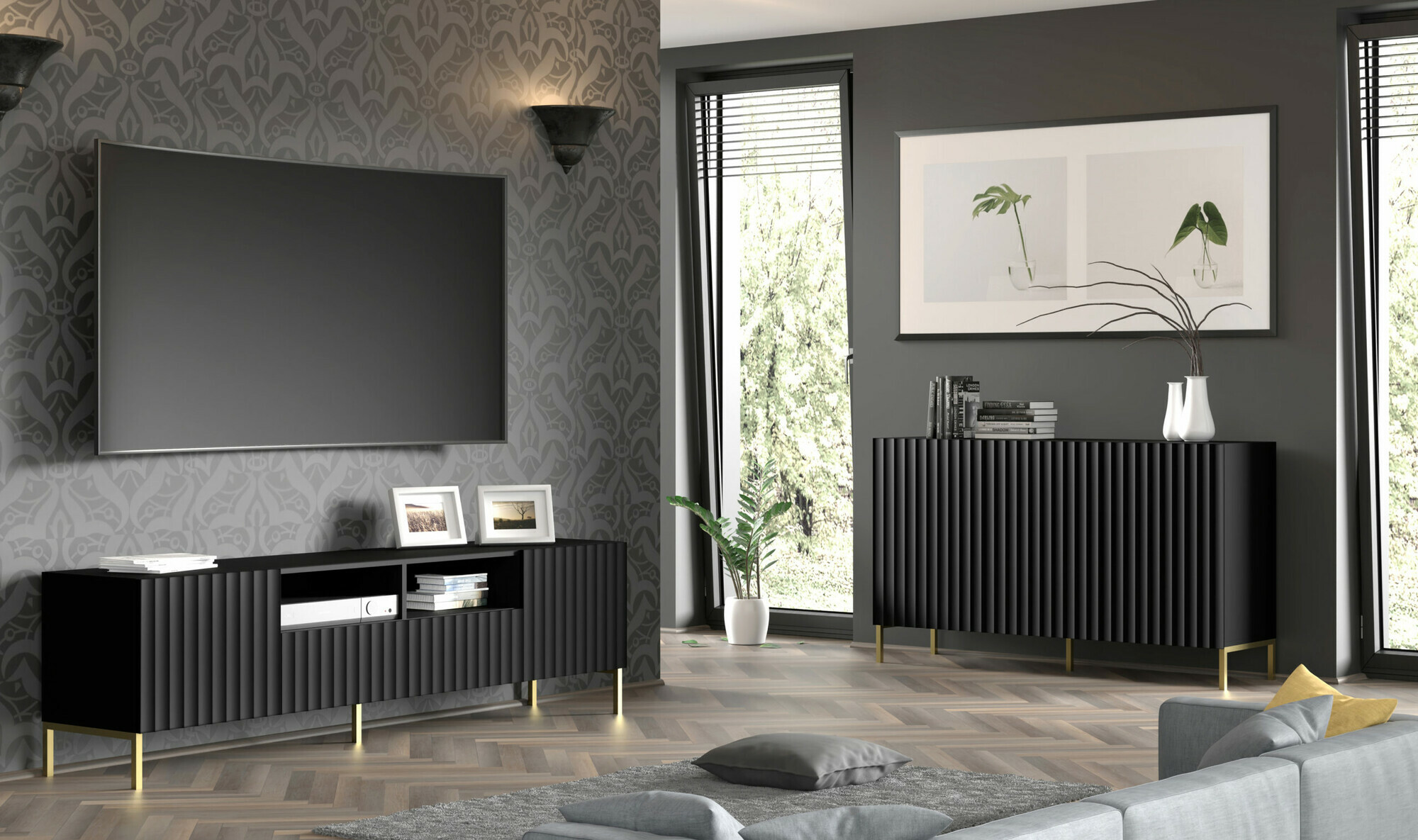 TV galds Soropho 102 (Melns)