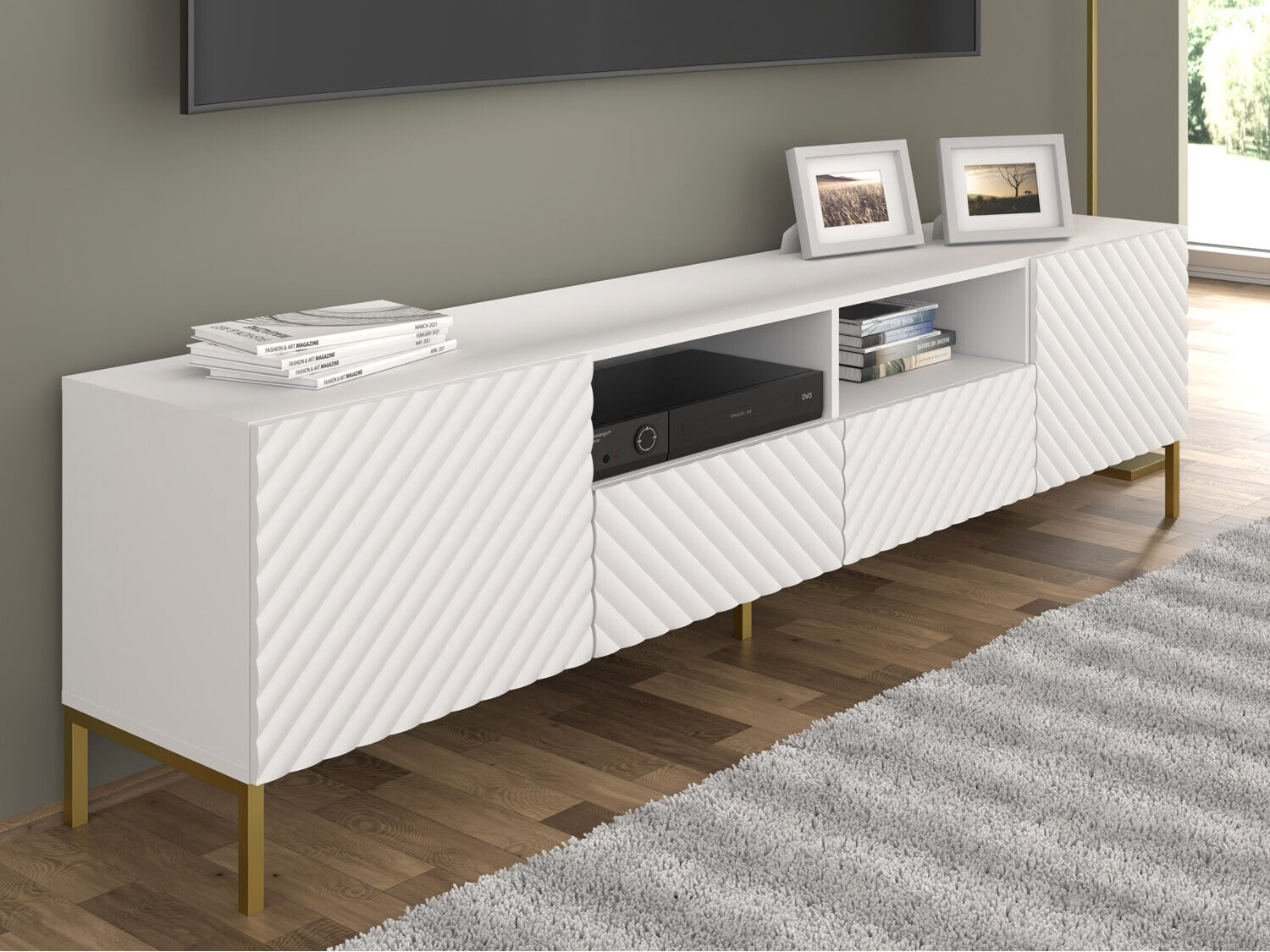 TV galds Fivremu 103 (Balts)