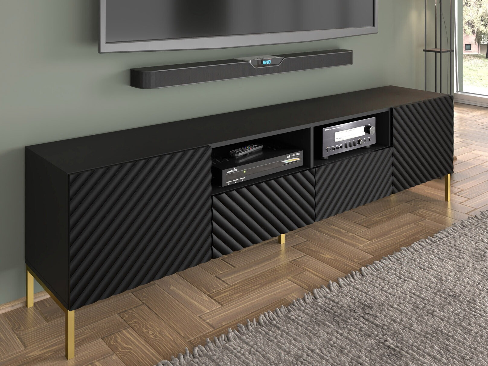 TV galds Fivremu 103 (Melns)