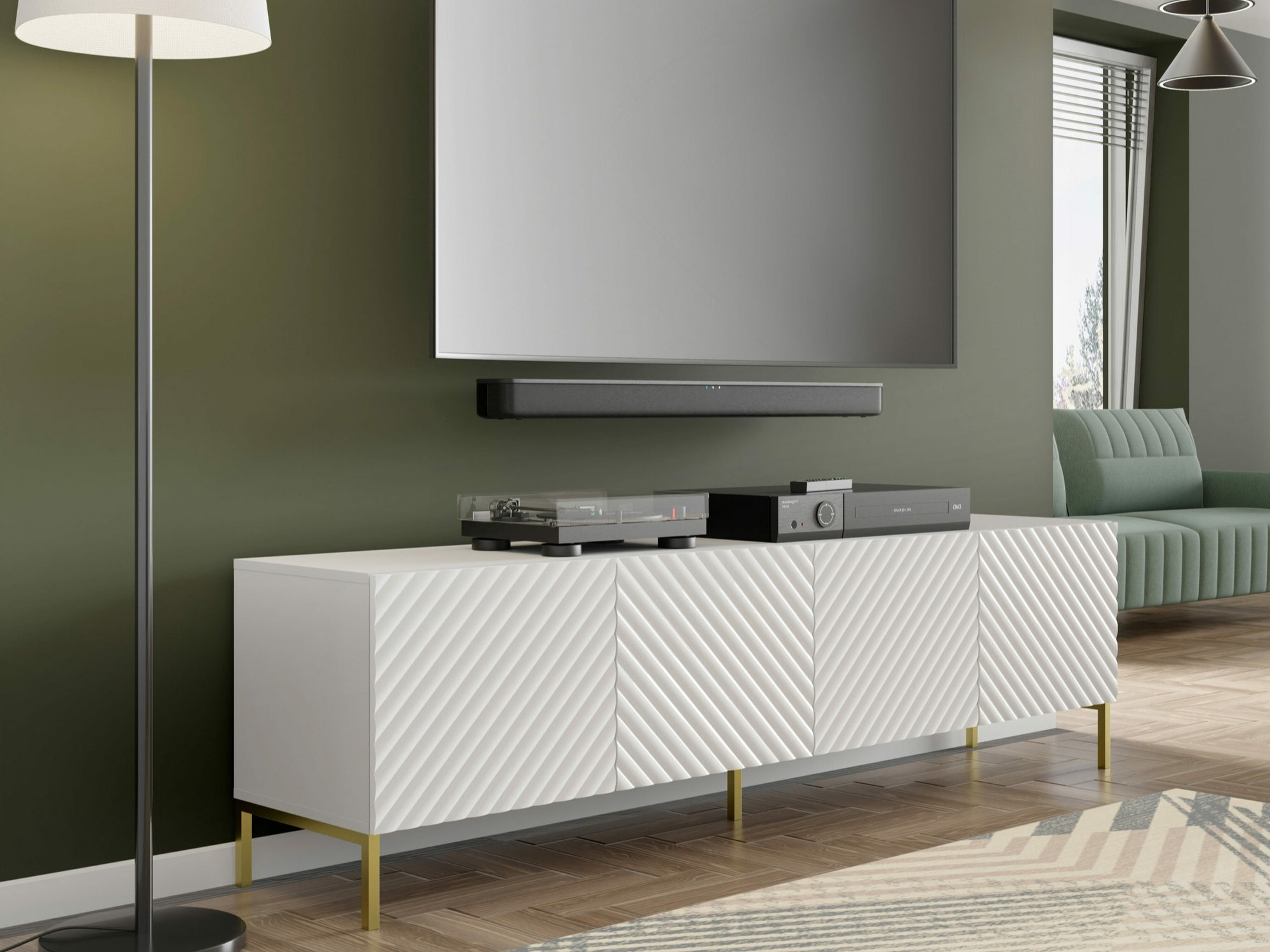 TV galds Fivremu 105 (Balts)