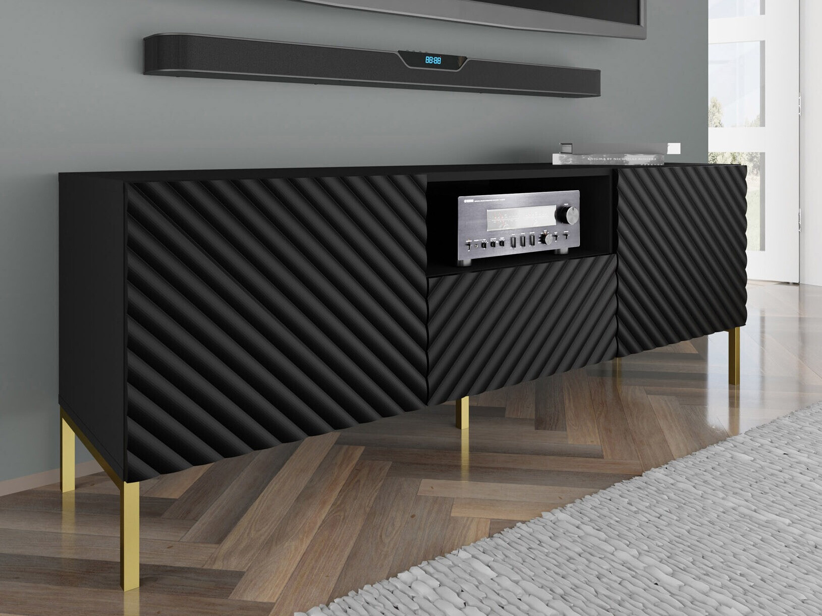 ТВ тумба Fivremu 102 (Чёрный)