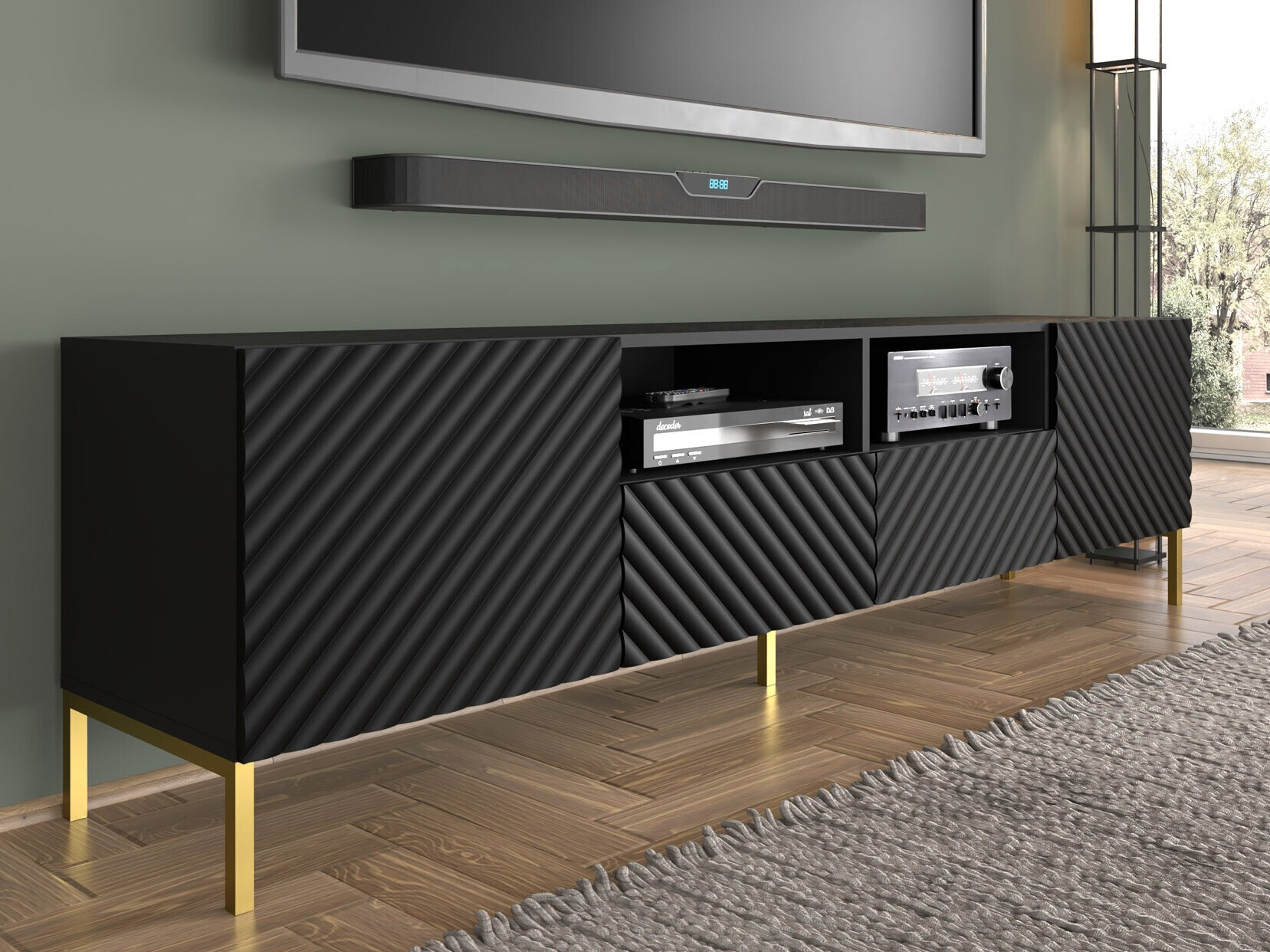 ТВ тумба Fivremu 103 (Чёрный)