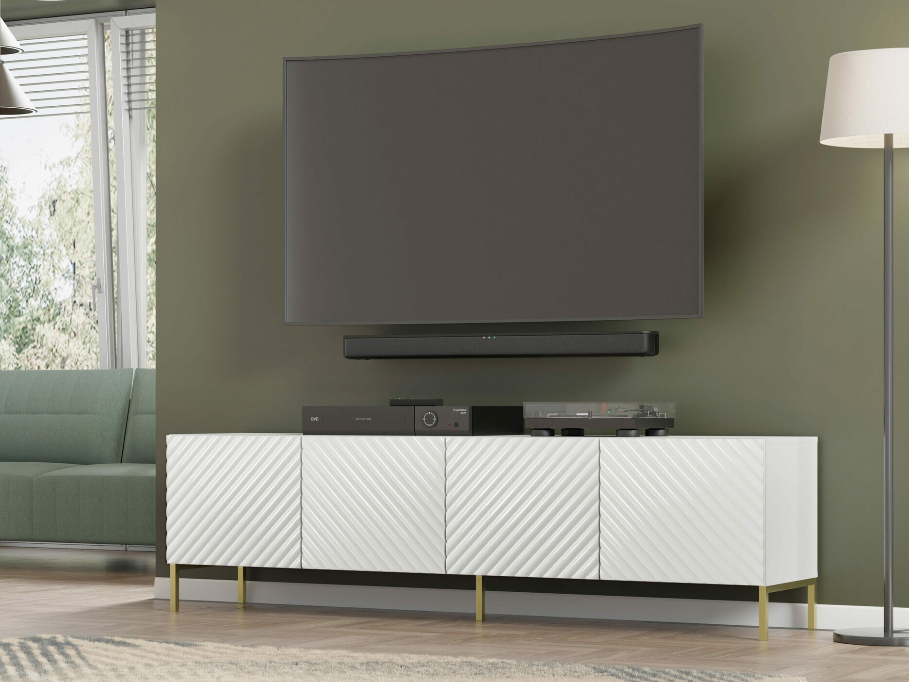 ТВ тумба Fivremu 105 (Белый)