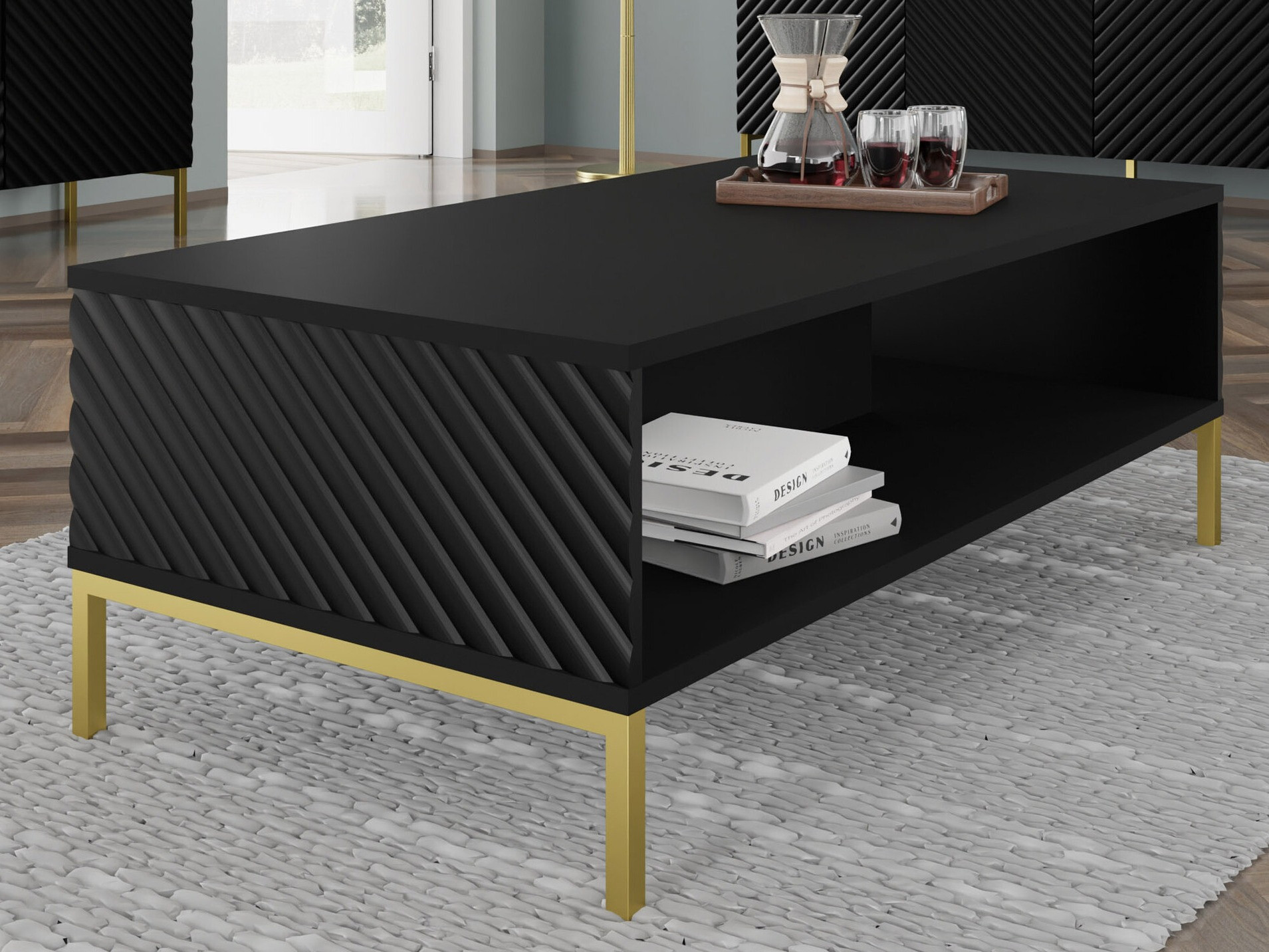 Журнальный столик Fivremu 106 (Чёрный)