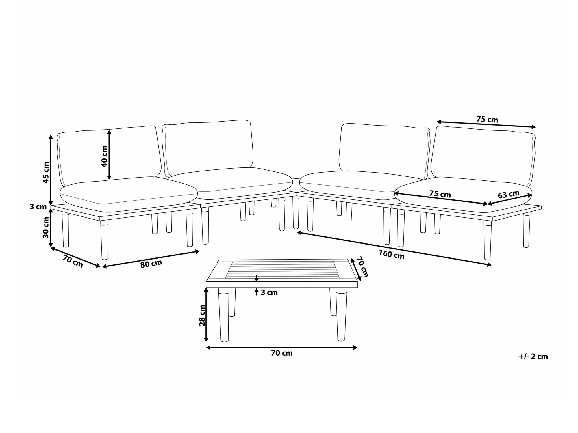 Dārza mēbeļu komplekts Berwyn 1870
