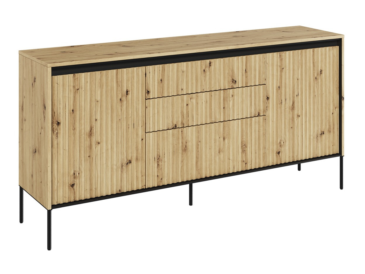 Kumode Fernolu 100 (Artisan ozols + Melns)