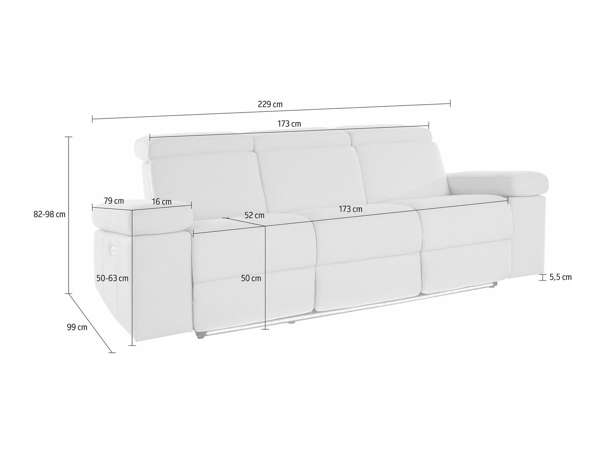 Раскладной диван Denton 1494 (Серый)