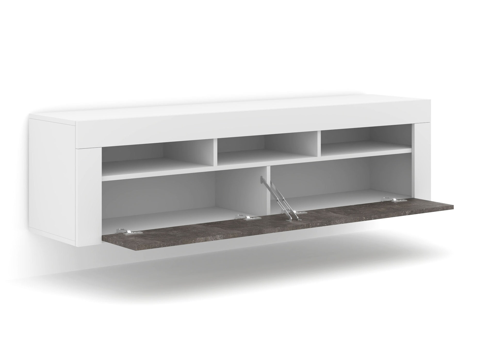 TV galds Buffalo 149 (Balts + Tumšs betons)