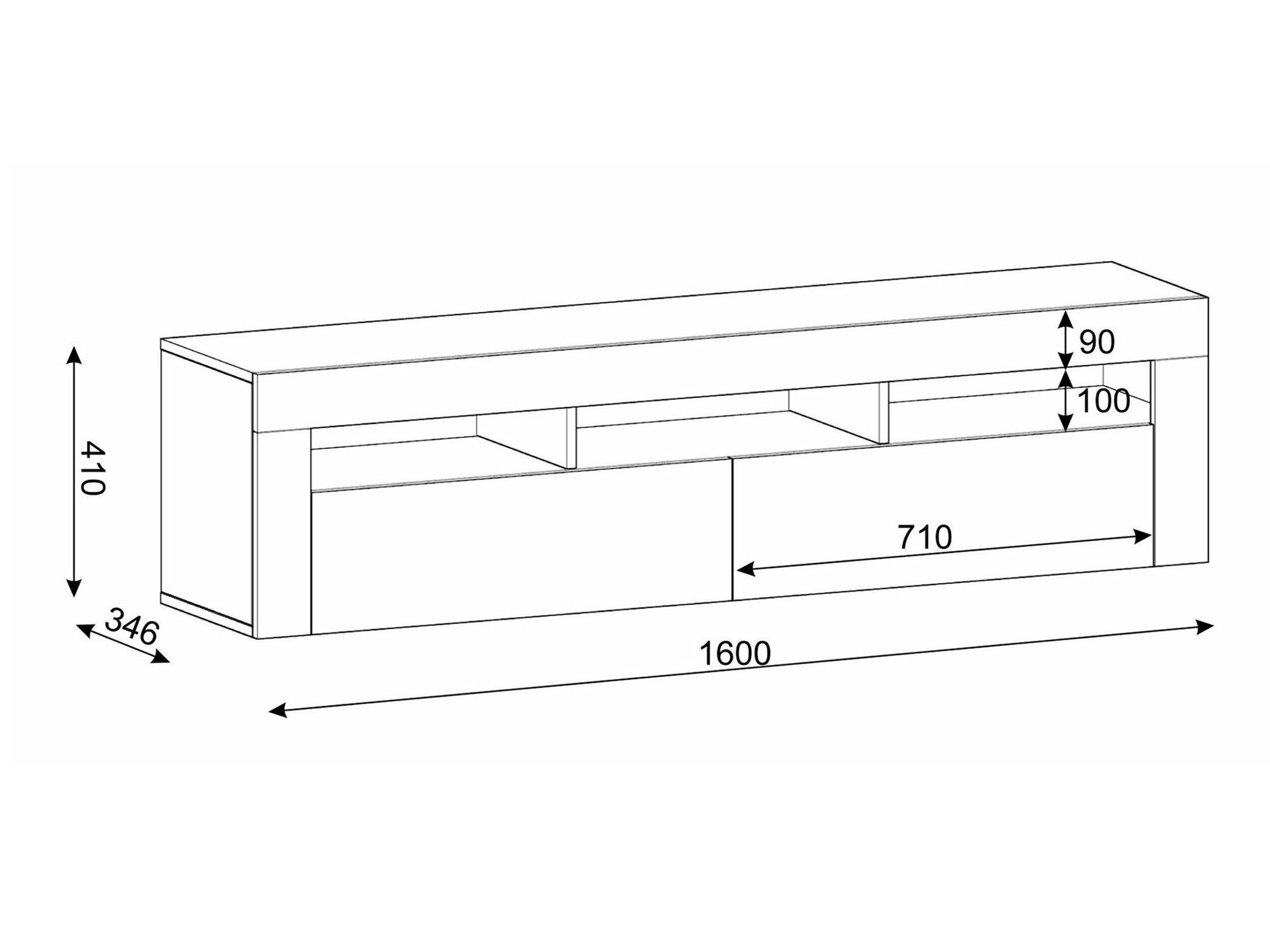 TV galds Buffalo 149 (Balts)