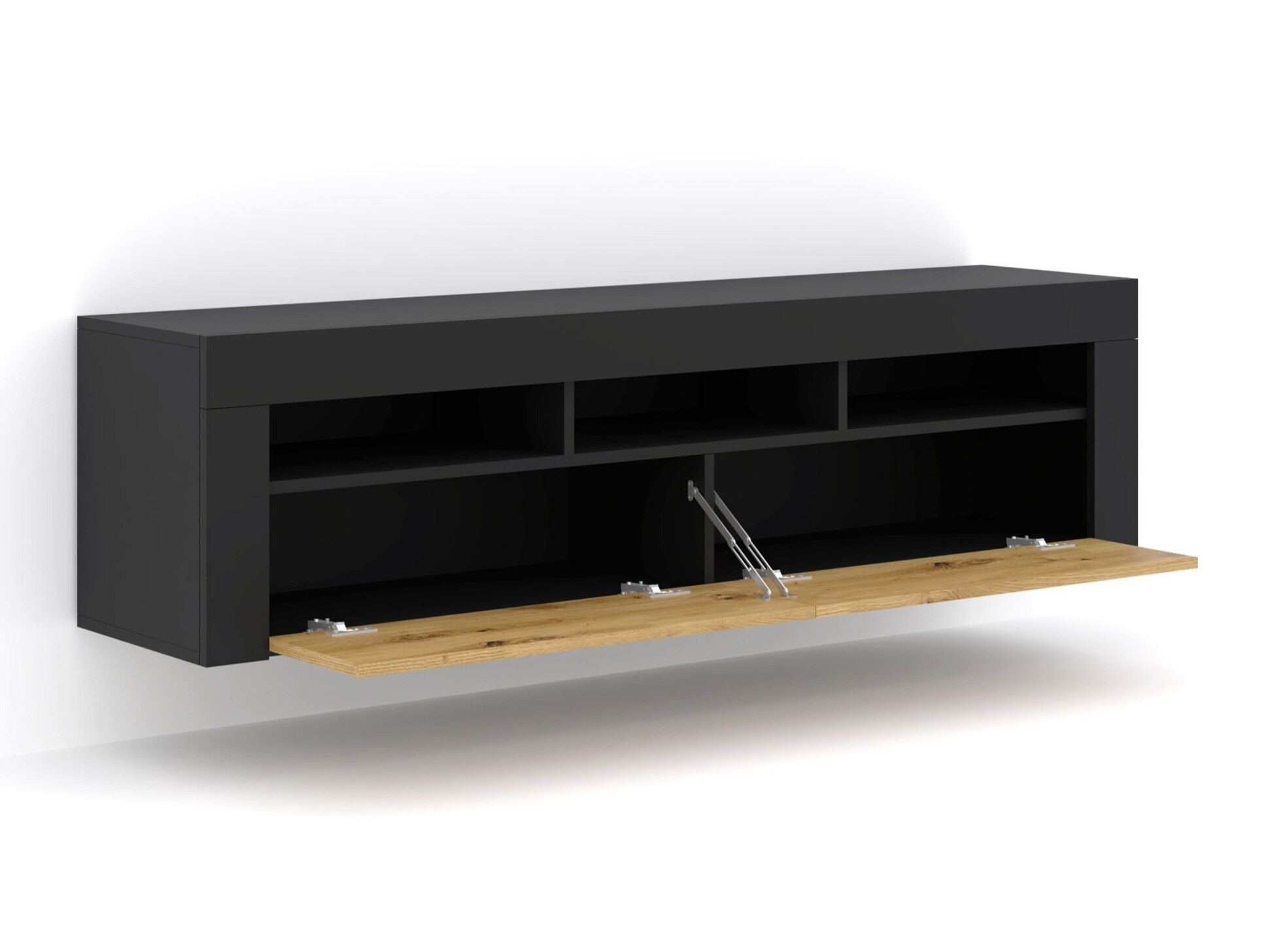 TV galds Buffalo 149 (Melns + Artisan ozols)