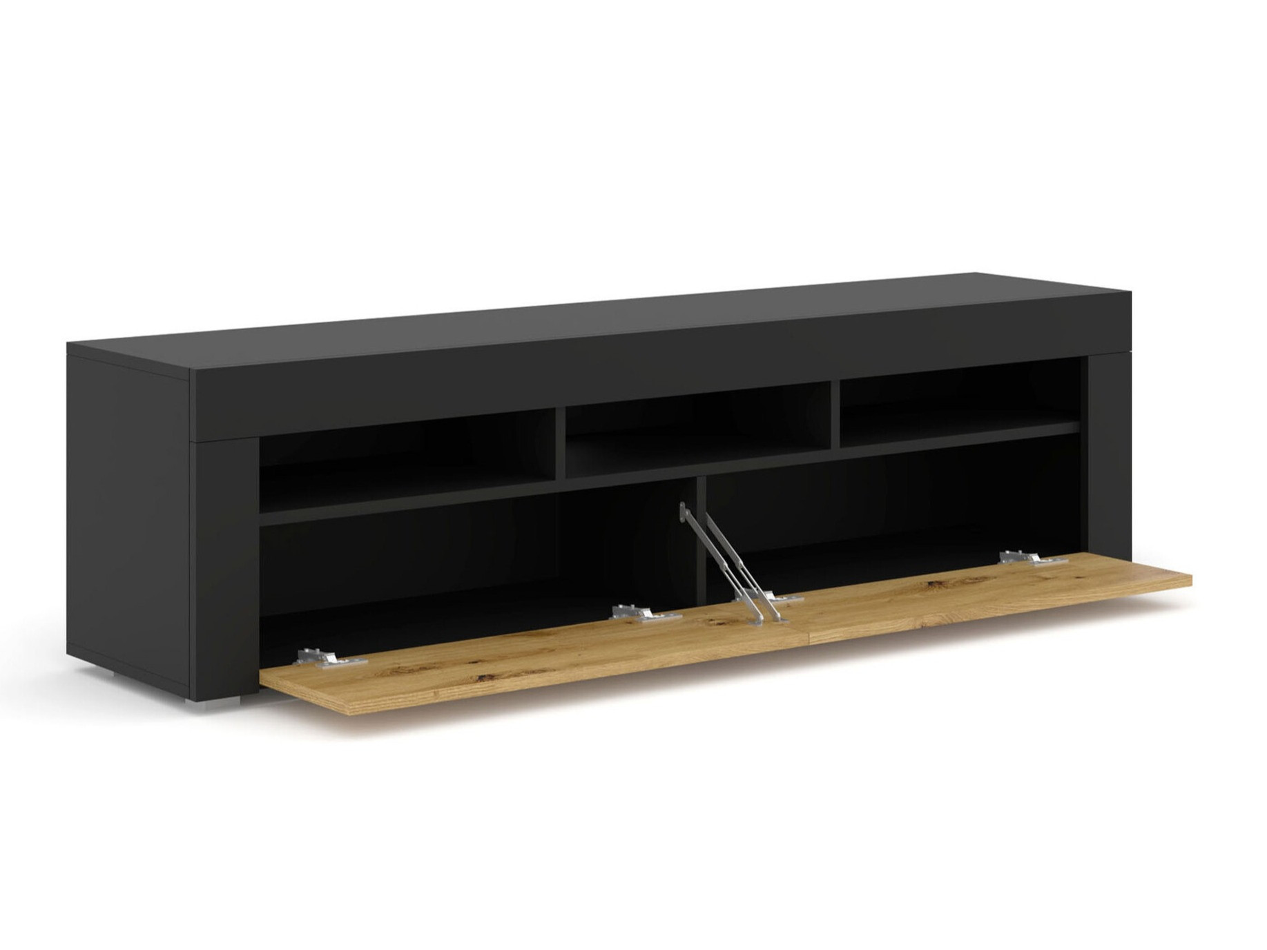 TV galds Buffalo 149 (Melns + Artisan ozols)