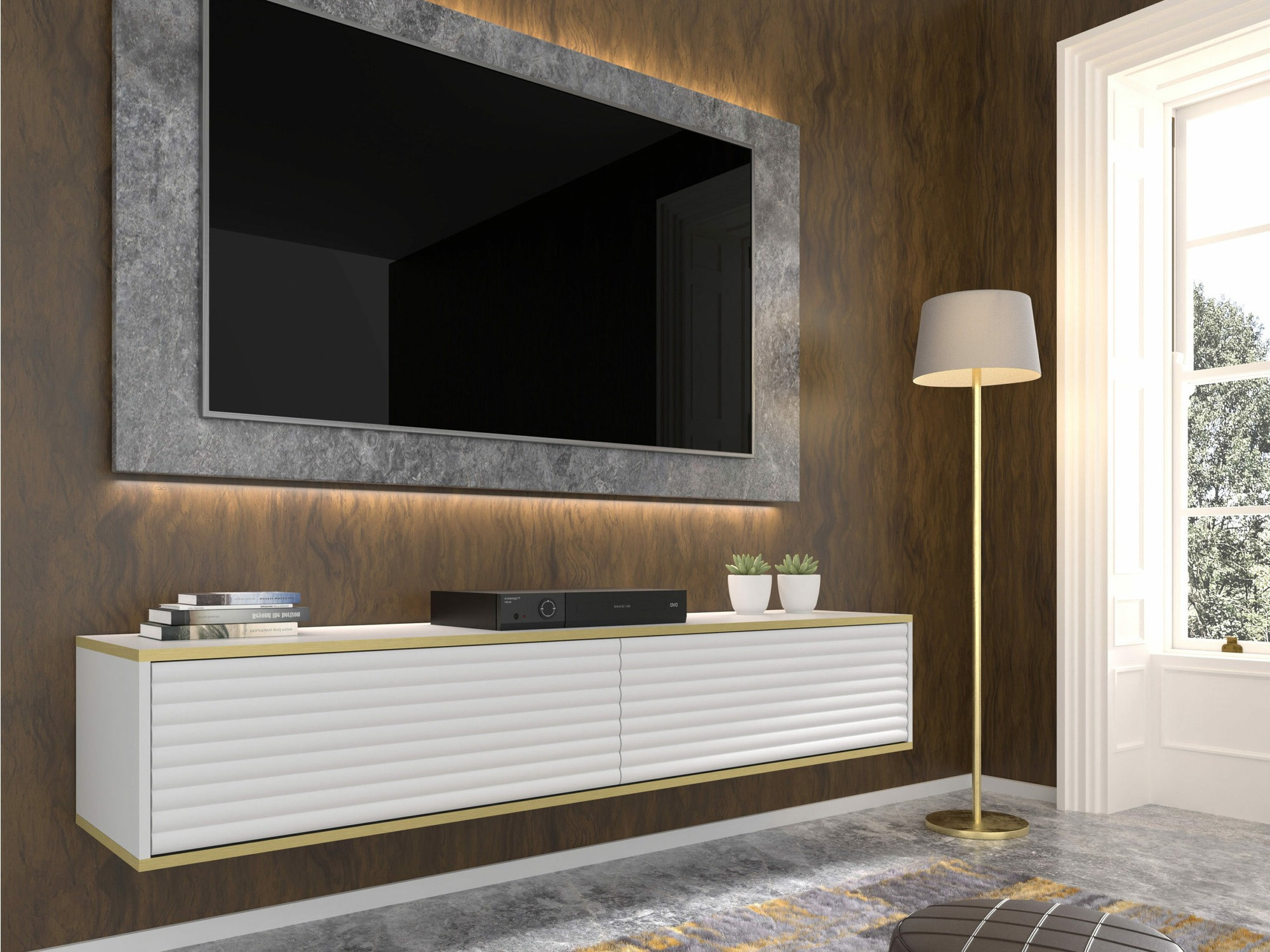 TV galds Buffalo 153 (Balts)