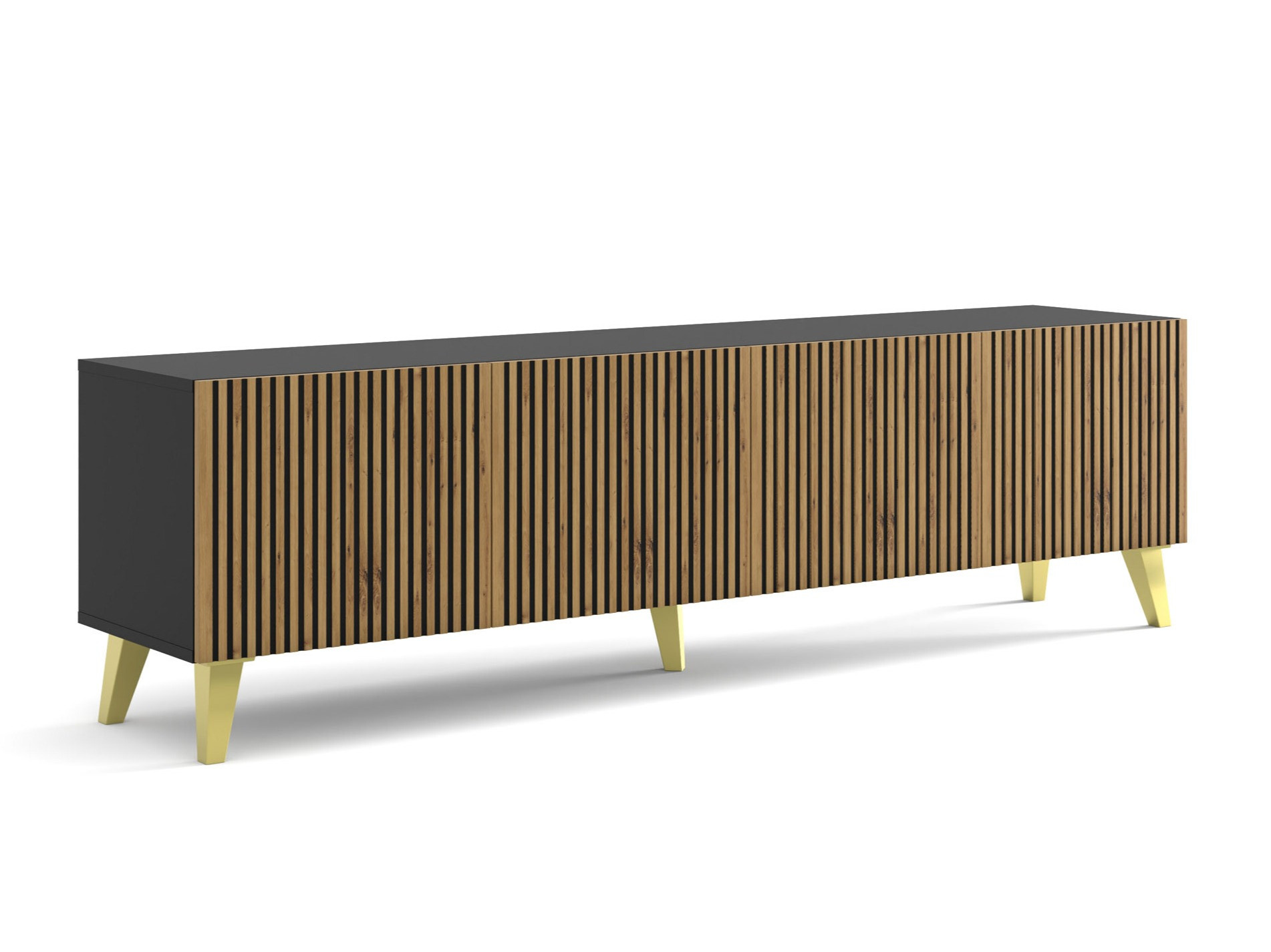 ТВ тумба Buffalo 152 (Artisan дуб + Чёрный)