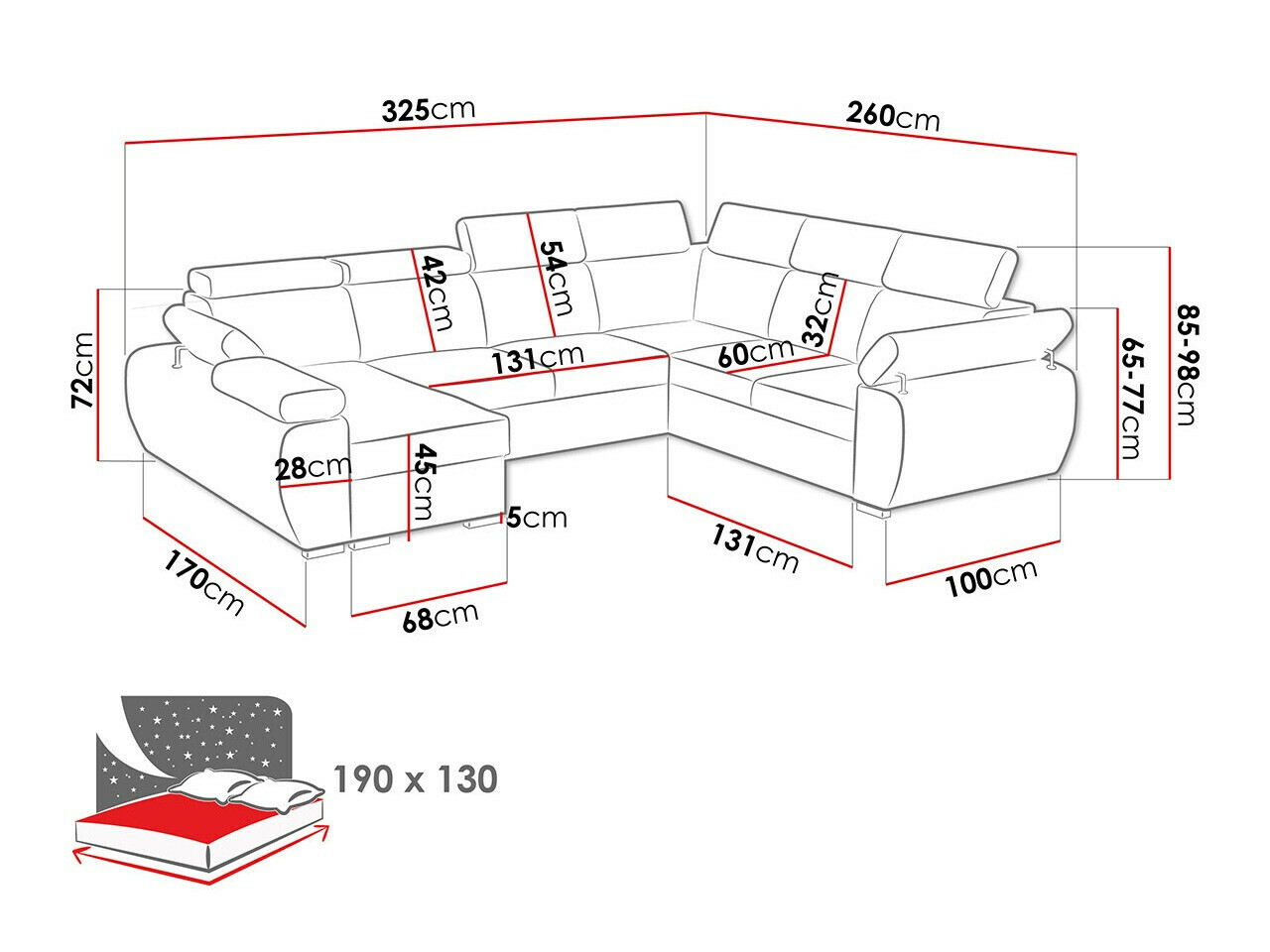 Угловой диван Columbus 214 (Aragon 20)