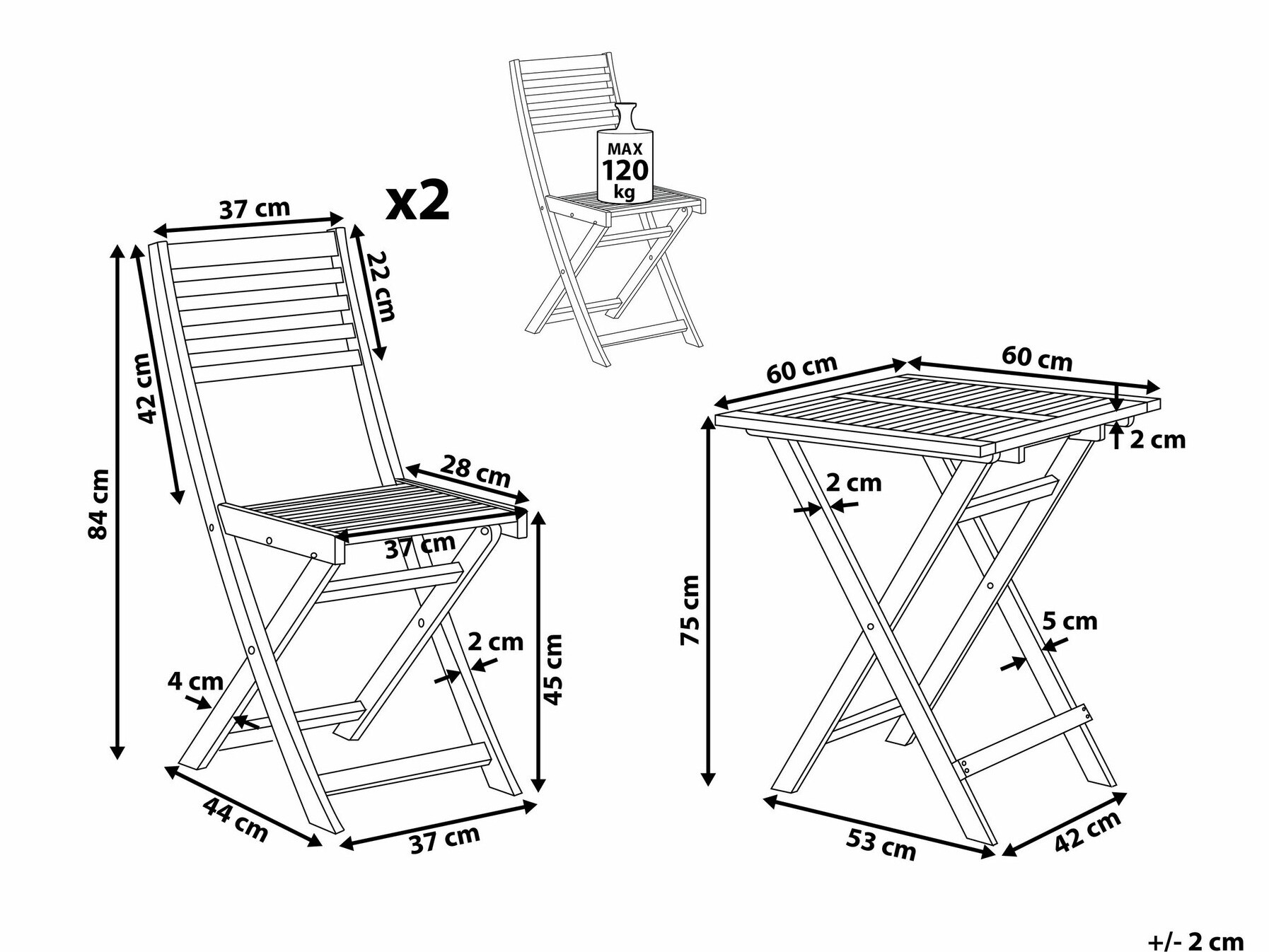 Balkona komplekts Berwyn 1893 (Gaišs koks)