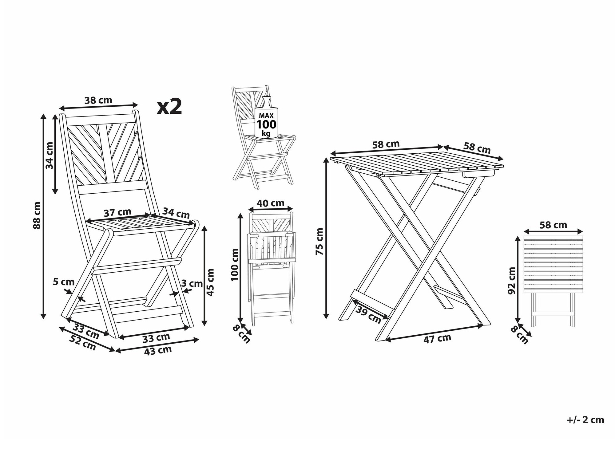 Balkona komplekts Berwyn 1896