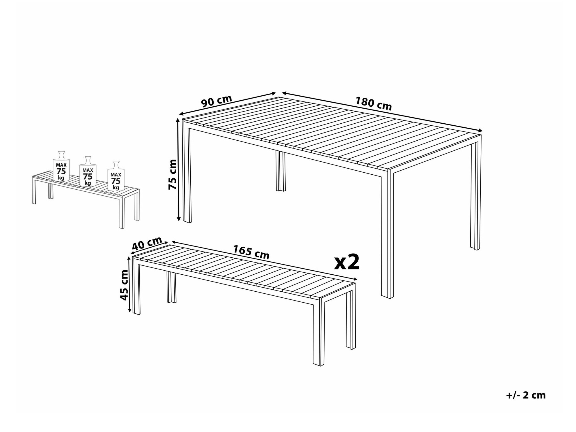 Galds un krēslu komplekts Berwyn 1895 (Balts + Sudraba)