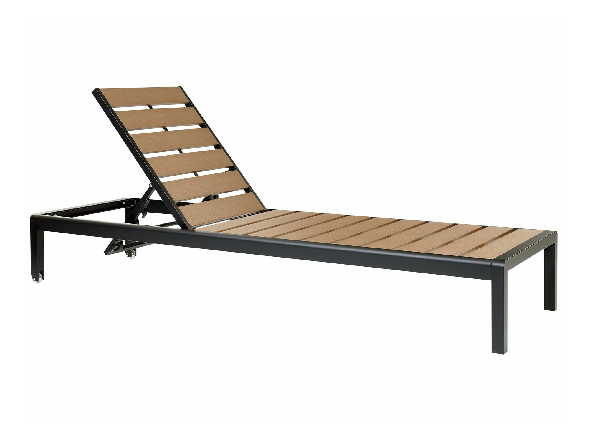 Sauļošanās krēsls Berwyn 1898 (Gaišs koks + Melns)