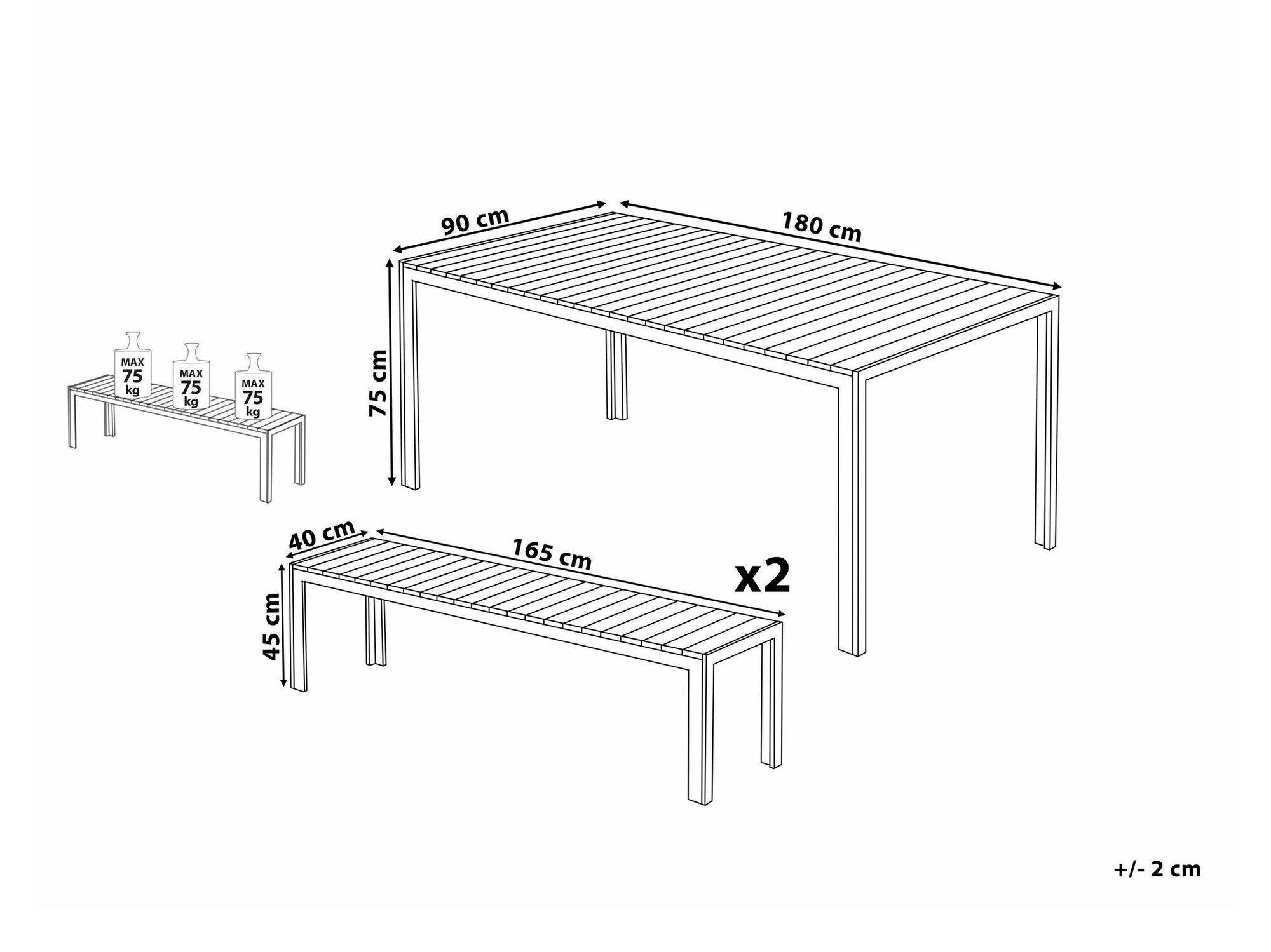 Стол и стулья Berwyn 1895 (Серый + Серебряный)