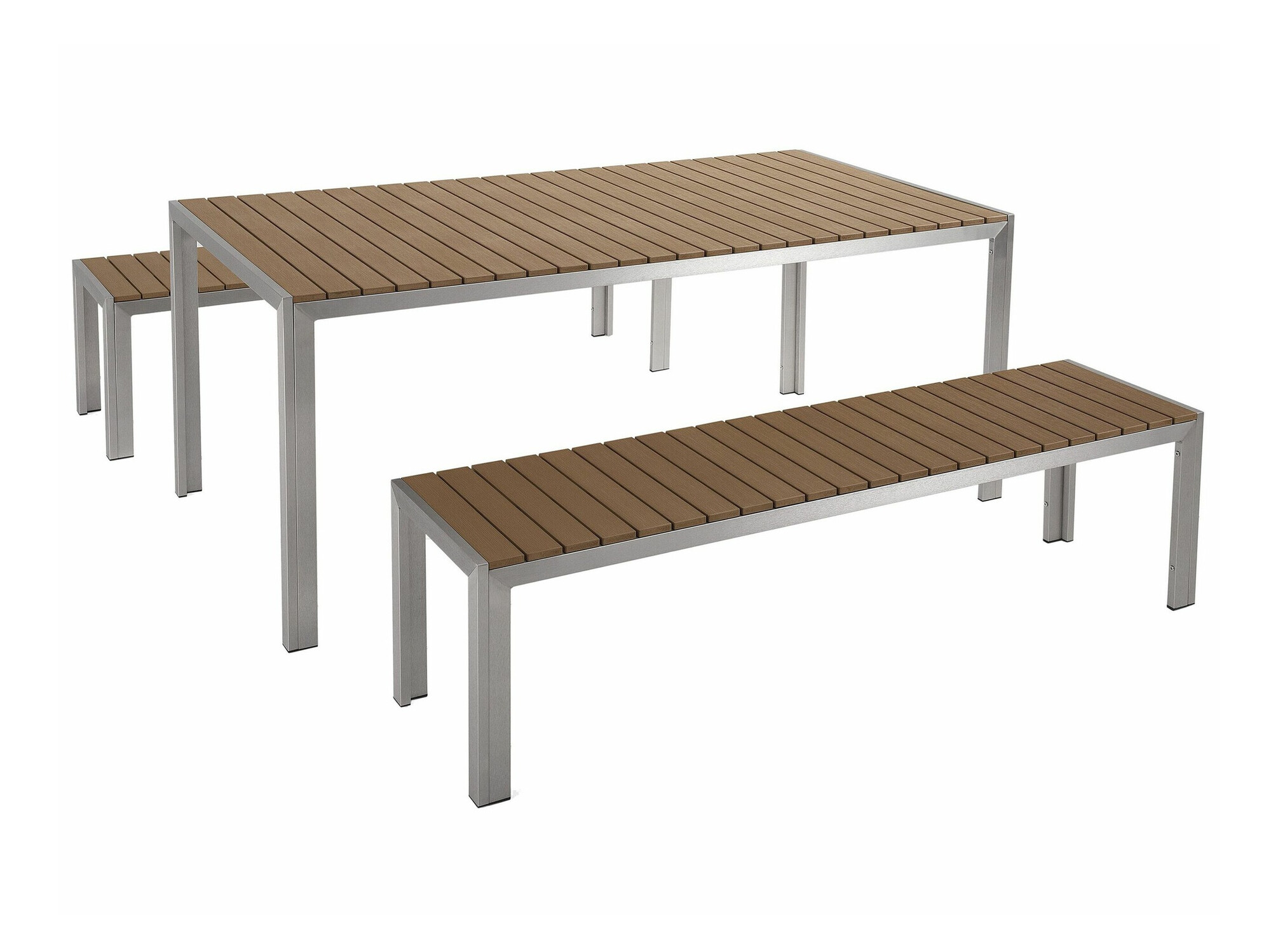 Стол и стулья Berwyn 1895 (Светлое дерево + Серебряный)