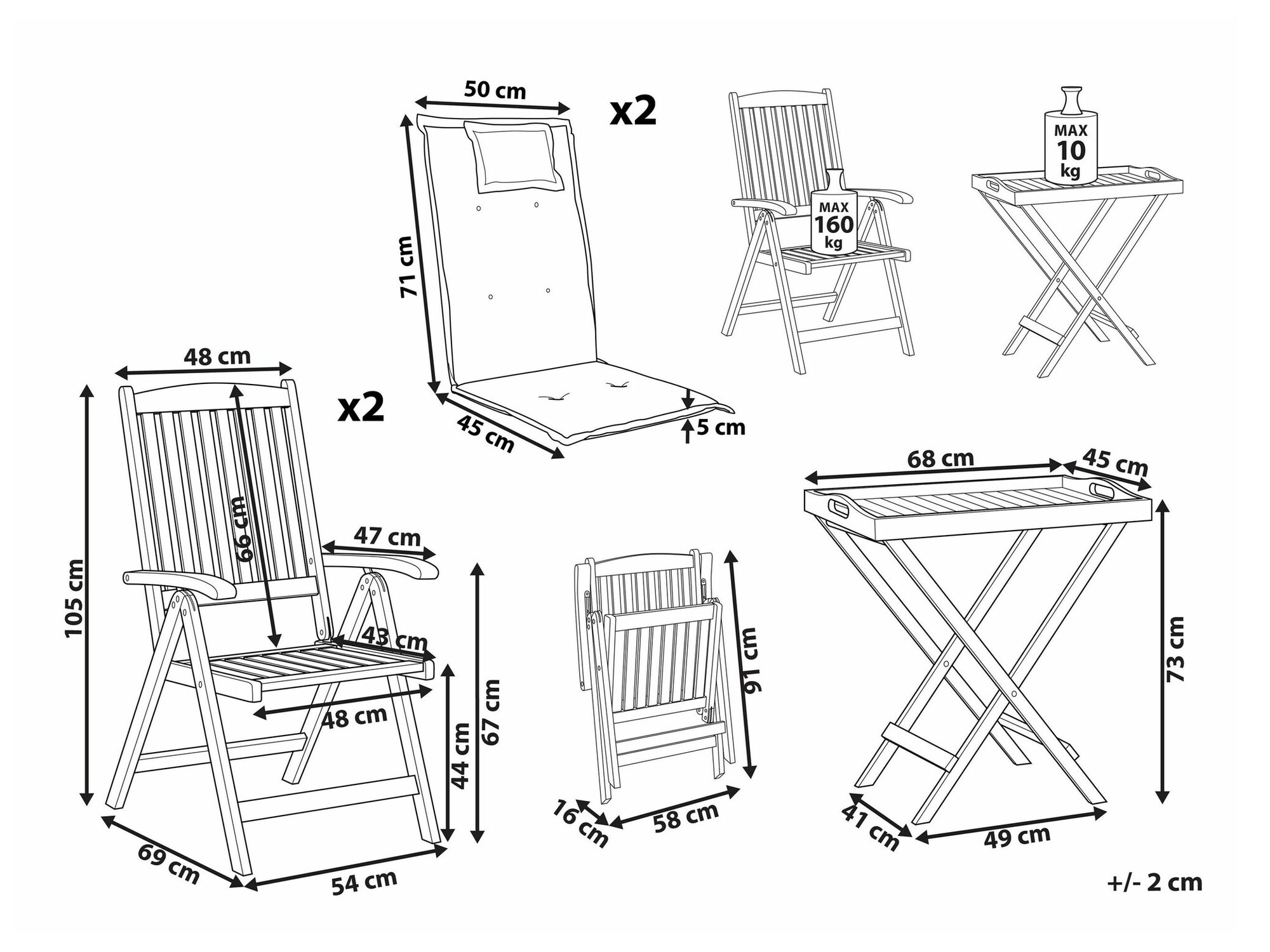 Balkona komplekts Berwyn 1908 (Zils)