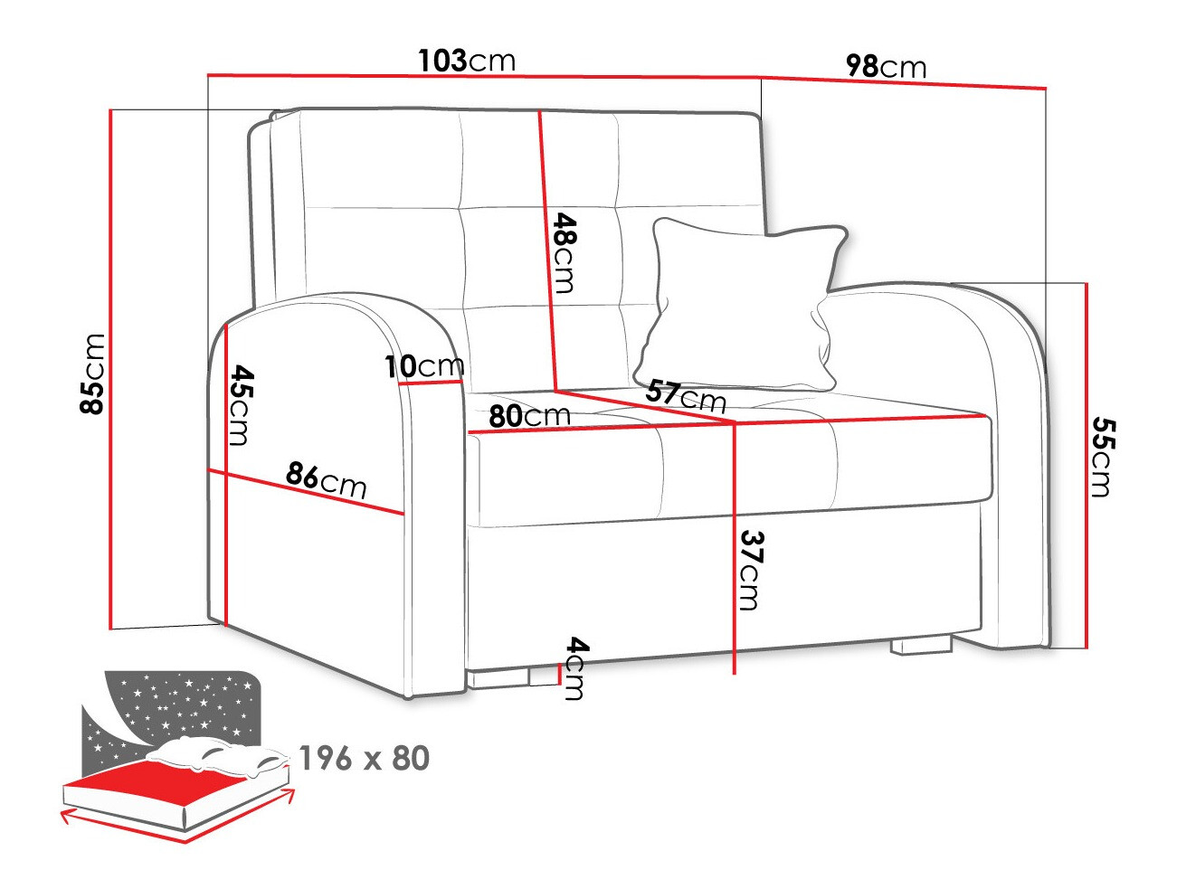 Кресло Columbus 114 (Aragon 80)